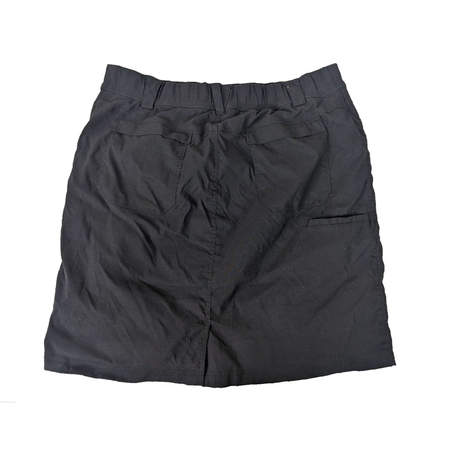 Duluth Trading Company Duluth Trading Mini Skirt Womens 16 Nylon Black Stretch Pockets A-Line Casual Outdoors S2S Size 38" / US 16 / IT 52 - 2 Thumbnail