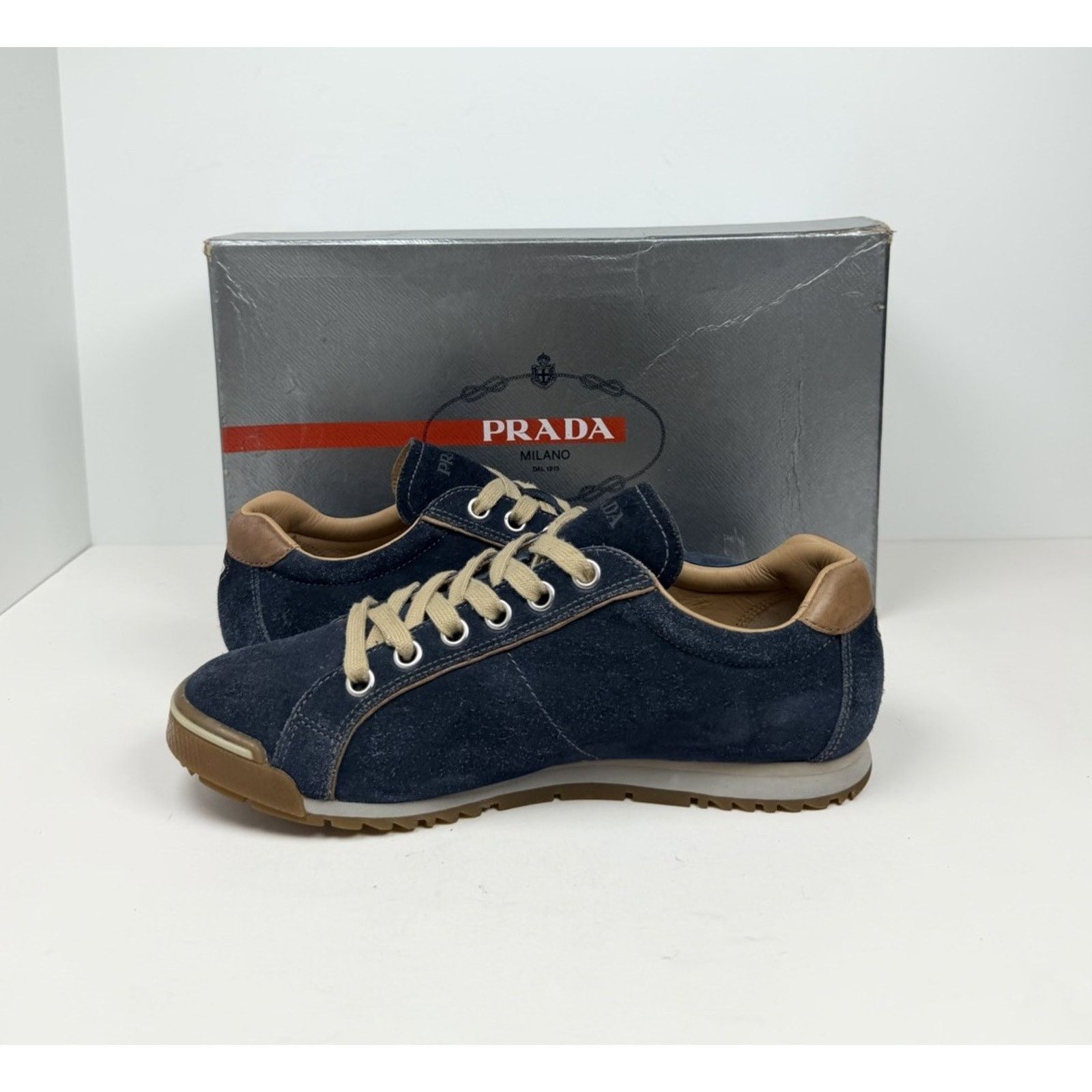 Prada Size 6.5UK/7.5US - Prada Sport Blue Suede Vintage Size US 7.5 / EU 40-41 - 5 Thumbnail