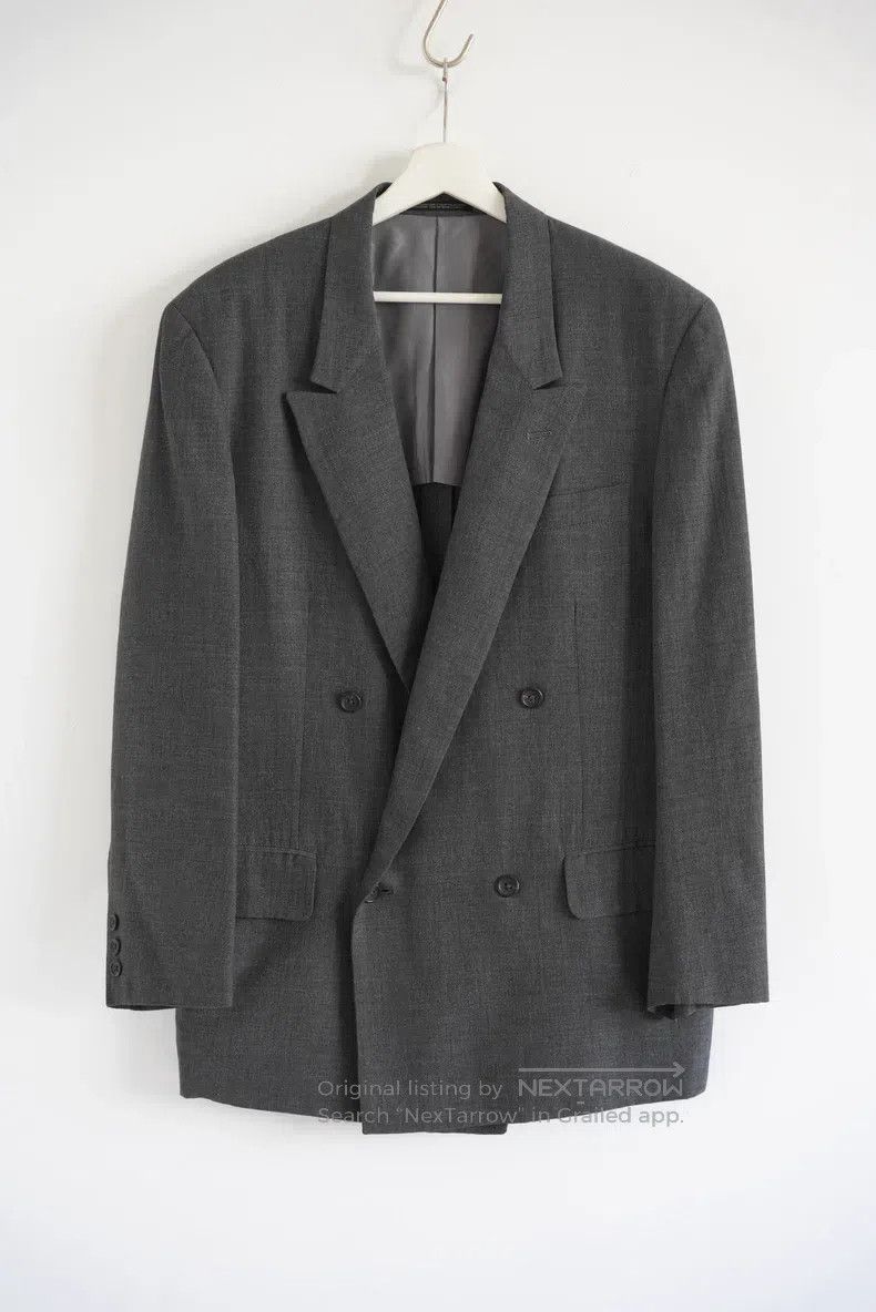 Yohji Yamamoto YOHJI YAMAMOTO Cement Gray Double-Breasted Suit Size US S / EU 44-46 / 1 - 1 Thumbnail