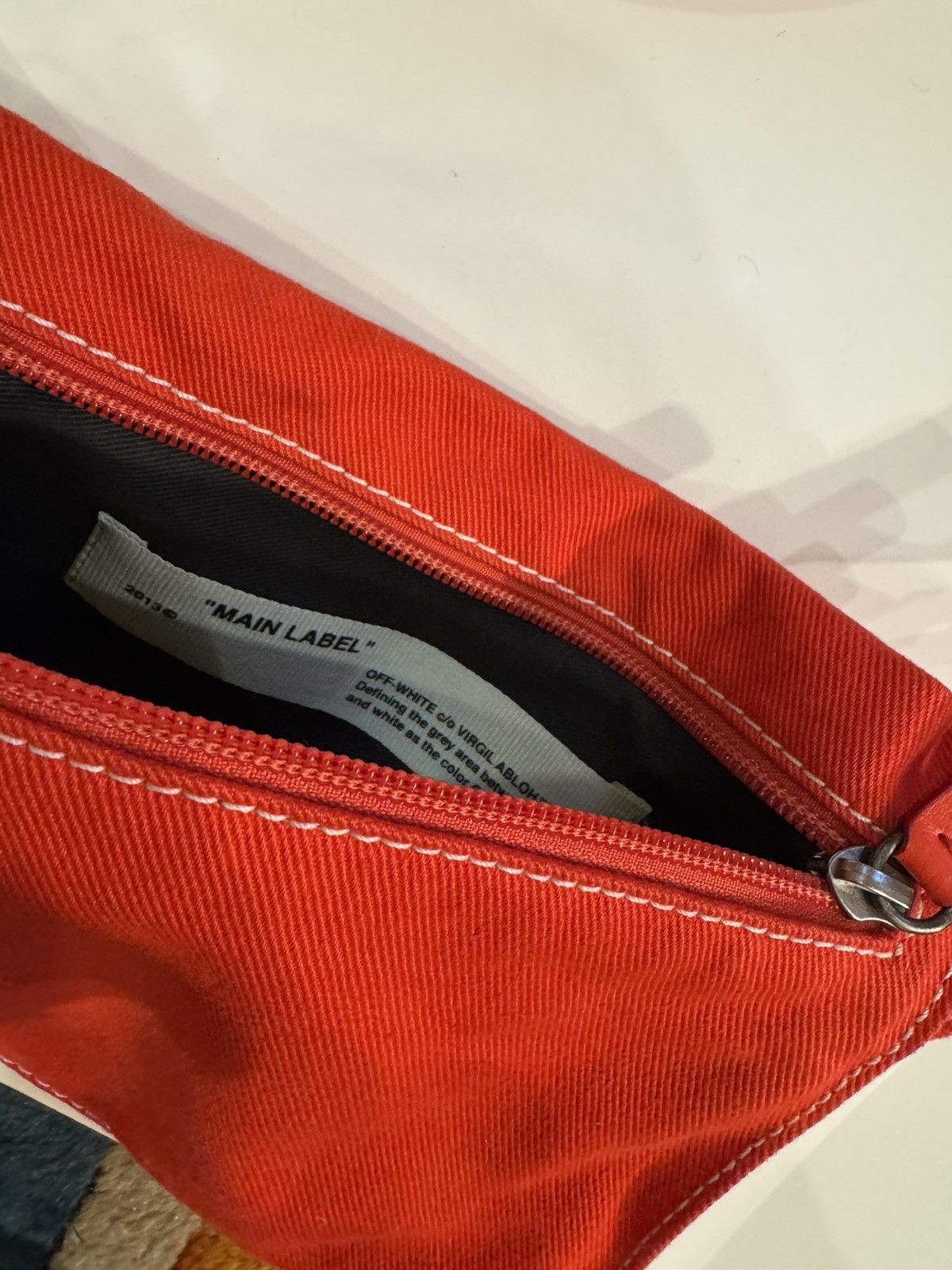 Off-White Off-White - Logo-Print Cotton-Twill Messenger Bag - Red Size ONE SIZE - 7 Thumbnail