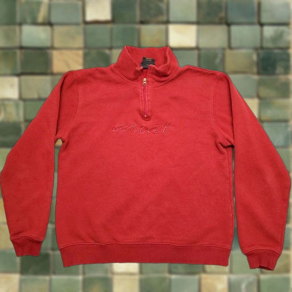 Ariat Ariat Shirt Womens S Red 1/4 Zip Fleece Sweatshirt Western Embroidered Logo Shirt Women S Red 1/4 Zip Fleece Sweatshirt Western Embroidered Logo Size S / US 4 / IT 40 - 1 Thumbnail