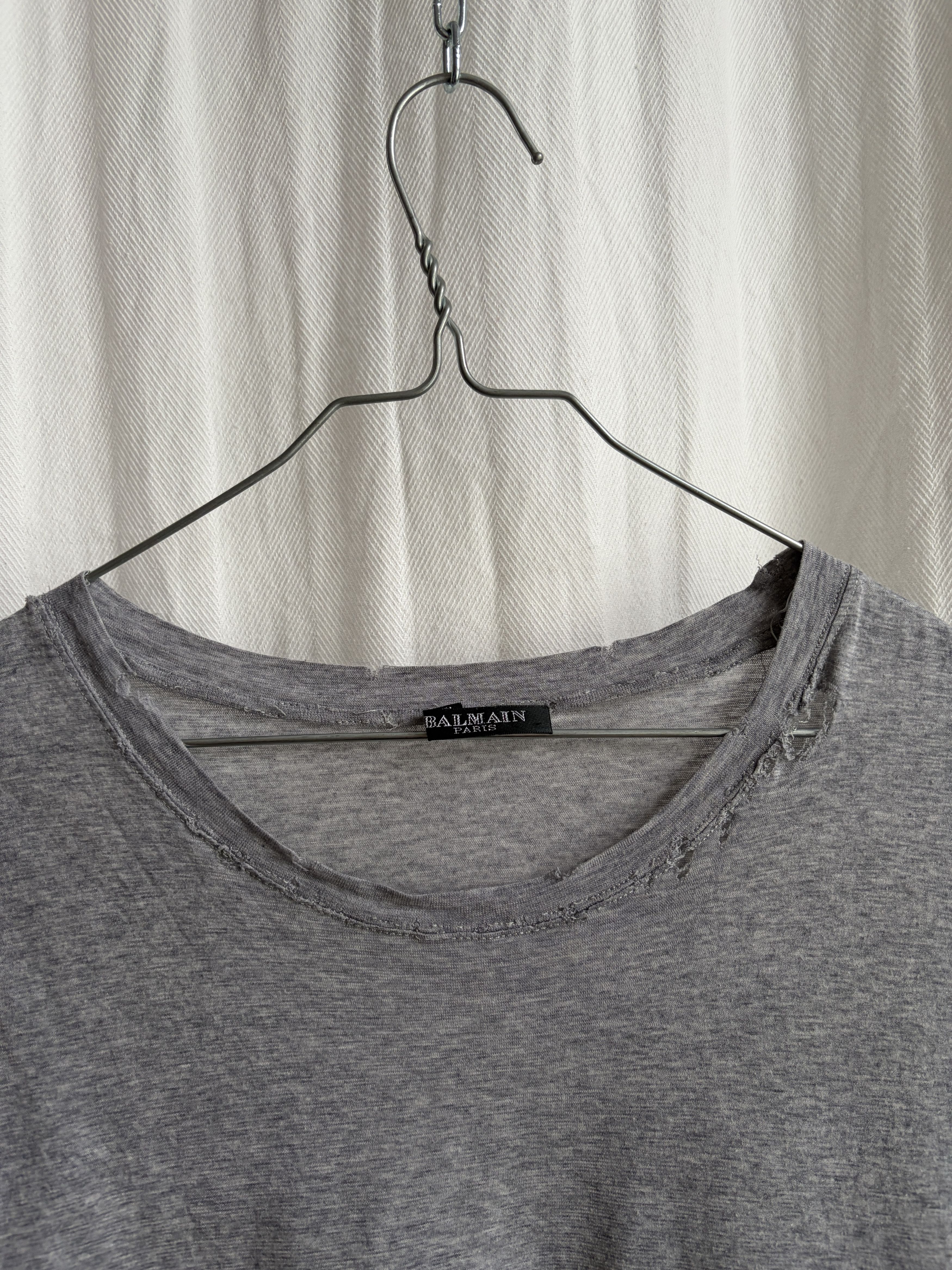 Balmain SS10 Lightweight Distressed T-Shirt Size US M / EU 48-50 / 2 - 2 Thumbnail