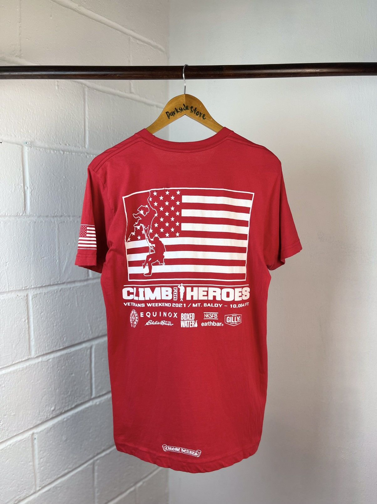 Chrome Hearts × Eddie Bauer Chrome Hearts Climb For Heroes Tee Size US M / EU 48-50 / 2 - 6 Thumbnail