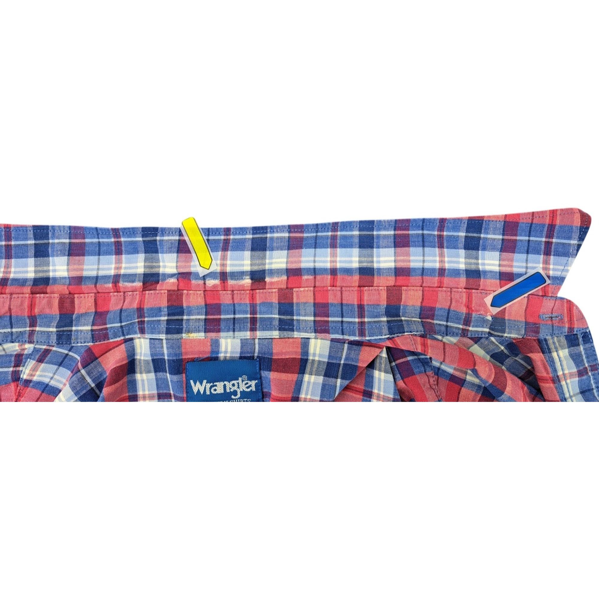 Wrangler Vintage Wrangler Pearl Snap Men 3XL Western Plaid Short Slv Size US XXL / EU 58 / 5 - 7 Thumbnail