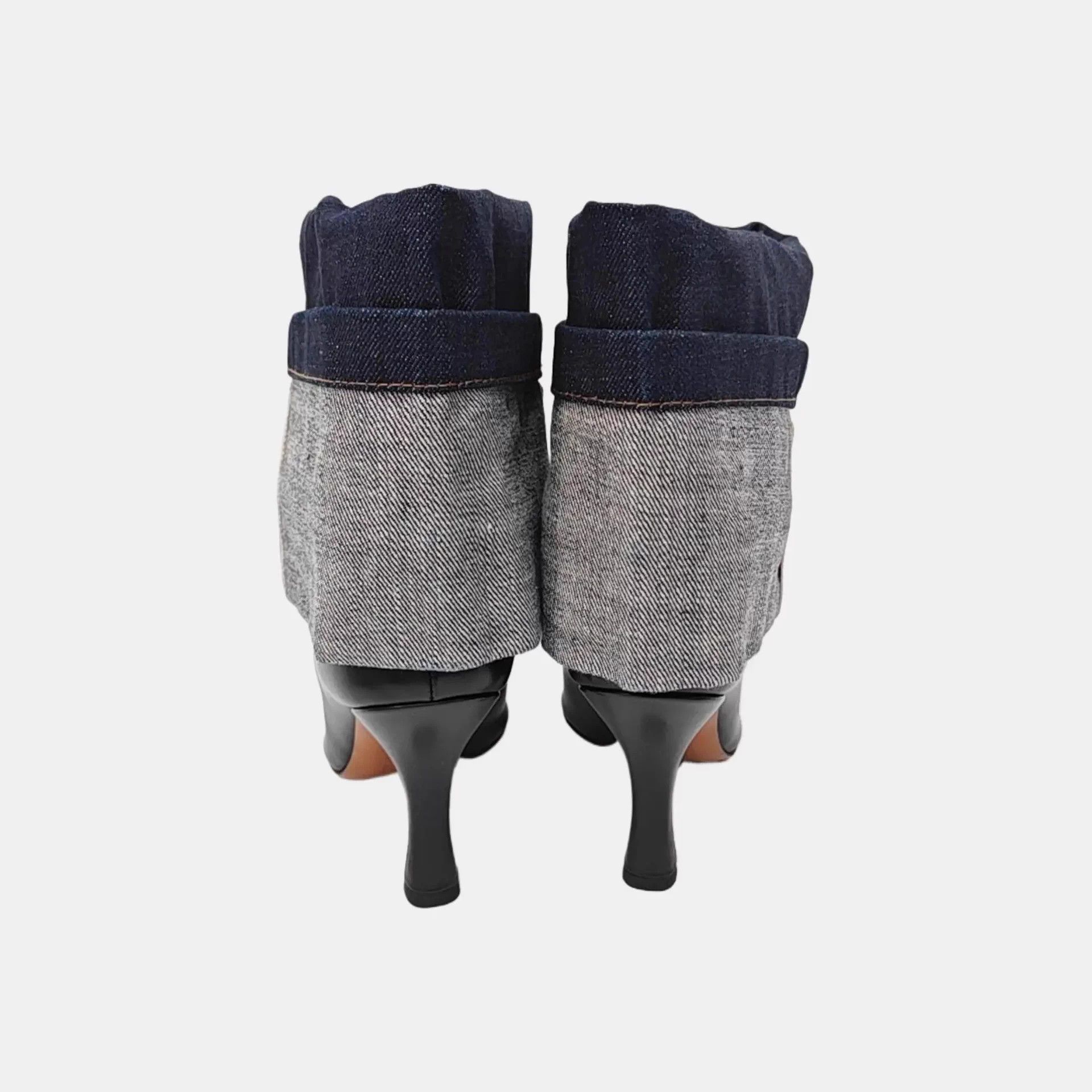 Loewe LOEWE denim paneled stacked heel high heels 38 Size US 7.5 / IT 37.5 - 8 Thumbnail