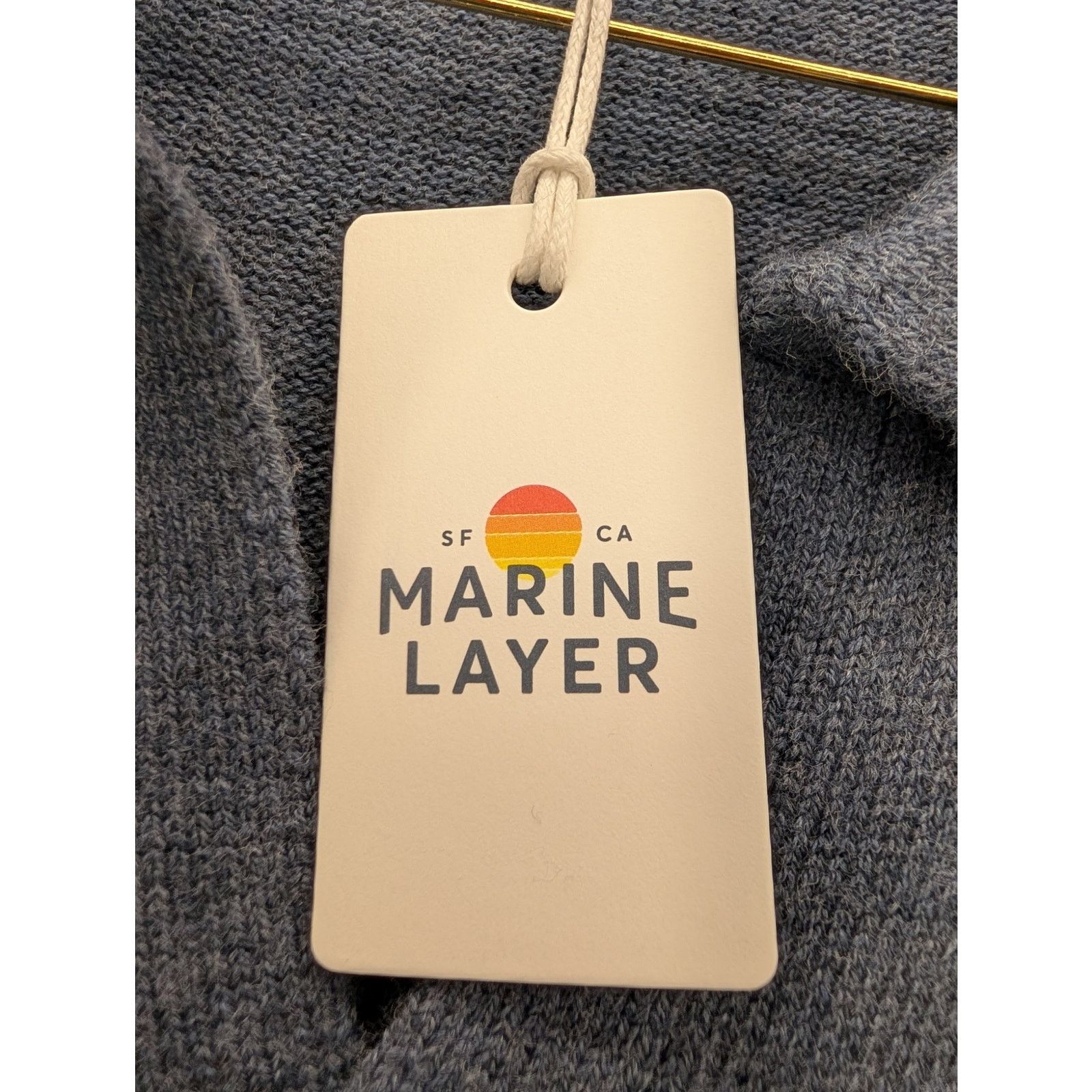 Marine Layer NWT Marine Layer Men's Cliff Sweater Polo in Dark Indigo Size US L / EU 52-54 / 3 - 4 Thumbnail