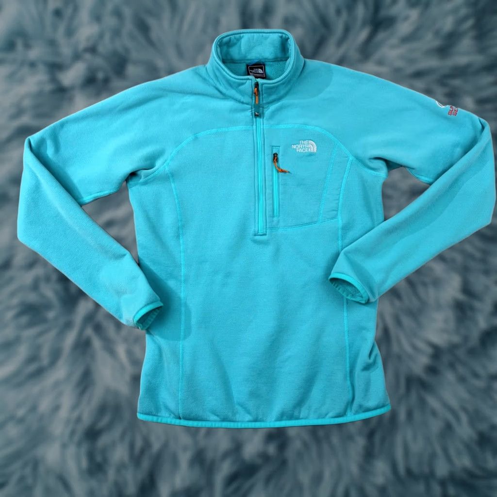 The North Face The North Face Summit Series Medium Turquoise Blue 1/4 Zip Fleece Pullover Jacket Womens M Blue 4 Zip Activewear Casual Spring Fall Winter Size M / US 6-8 / IT 42-44 - 1 Thumbnail