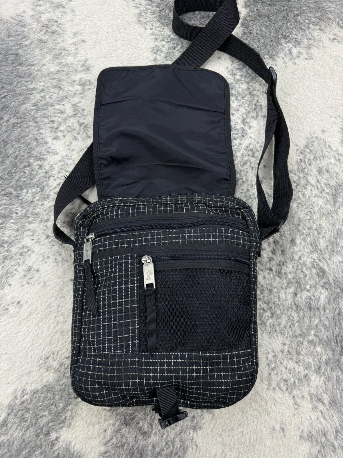 Stussy Vintage RARE 90s STUSSY Small Checked Flip On Sling Bag Size ONE SIZE - 10 Thumbnail