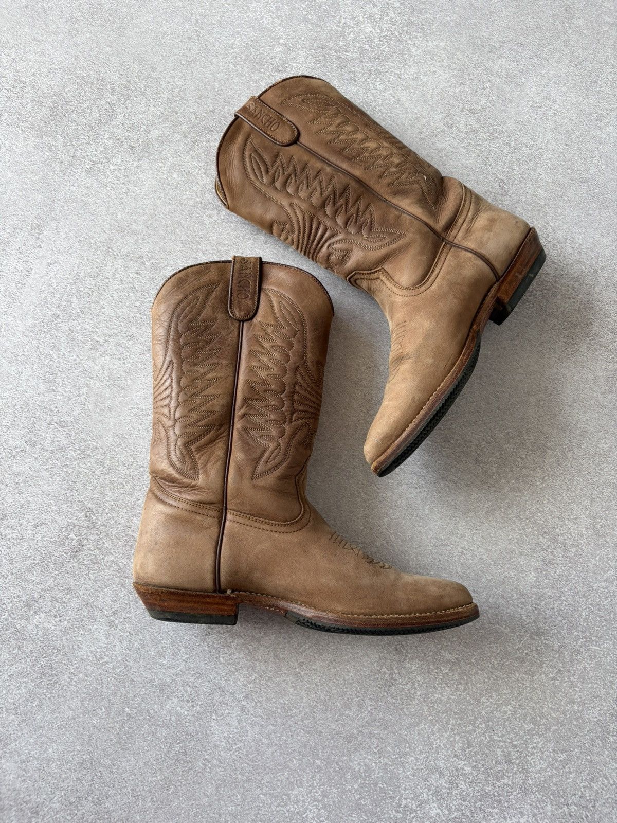 Sancho Boots Vintage Sancho Western Cowboy Leather Brown Boots Size 39 Size US 8 / IT 38 - 8 Thumbnail