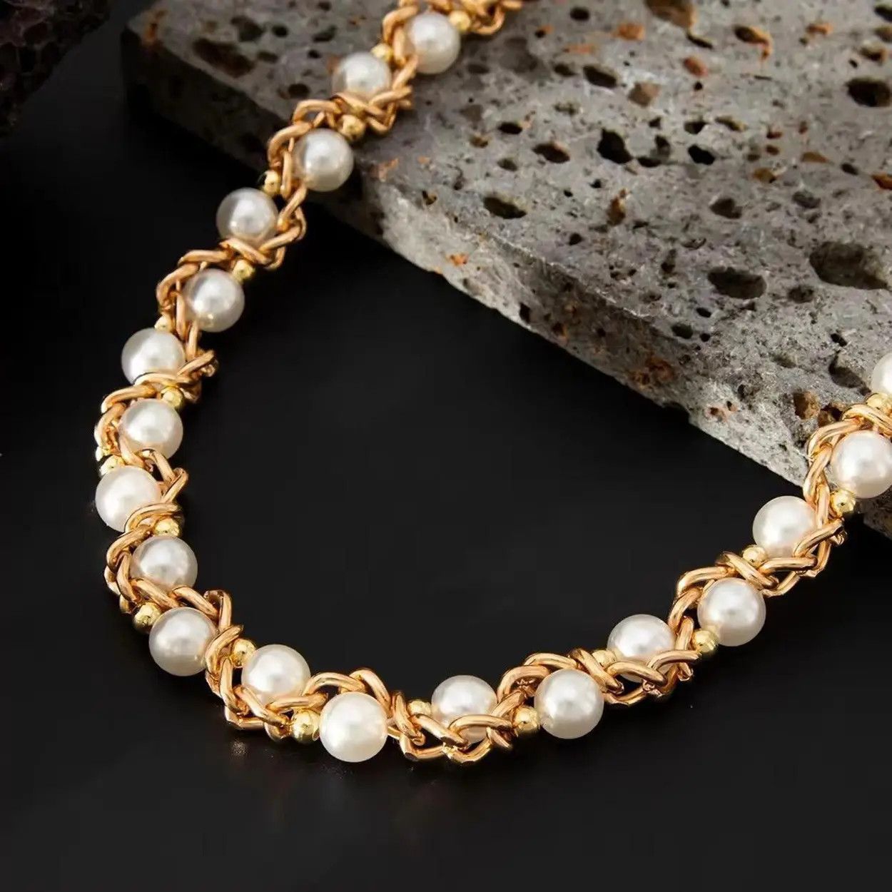 Jewelry Imitation Pearl Wallet Chain, Pants Chain Size ONE SIZE - 3 Thumbnail