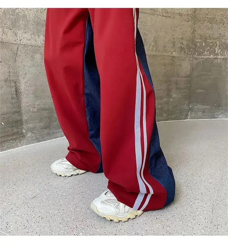 Japanese Brand Outdoor retro fashion side striped colorblock track pants Size US 30 / EU 46 - 5 Thumbnail