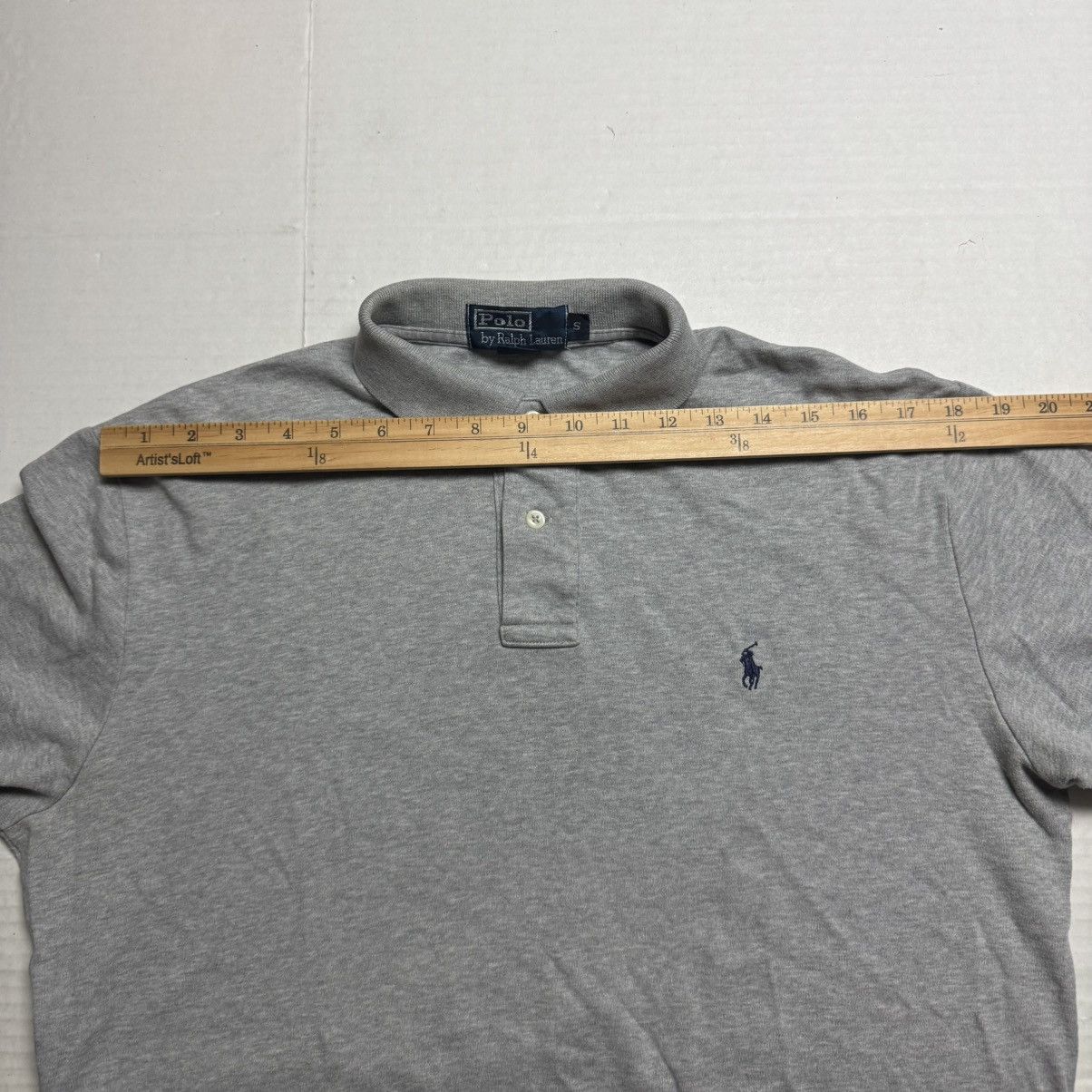 Polo Ralph Lauren Vintage Polo Ralph Lauren Long Tail Polo Shirt In Gray Sz: S Size US S / EU 44-46 / 1 - 9 Thumbnail
