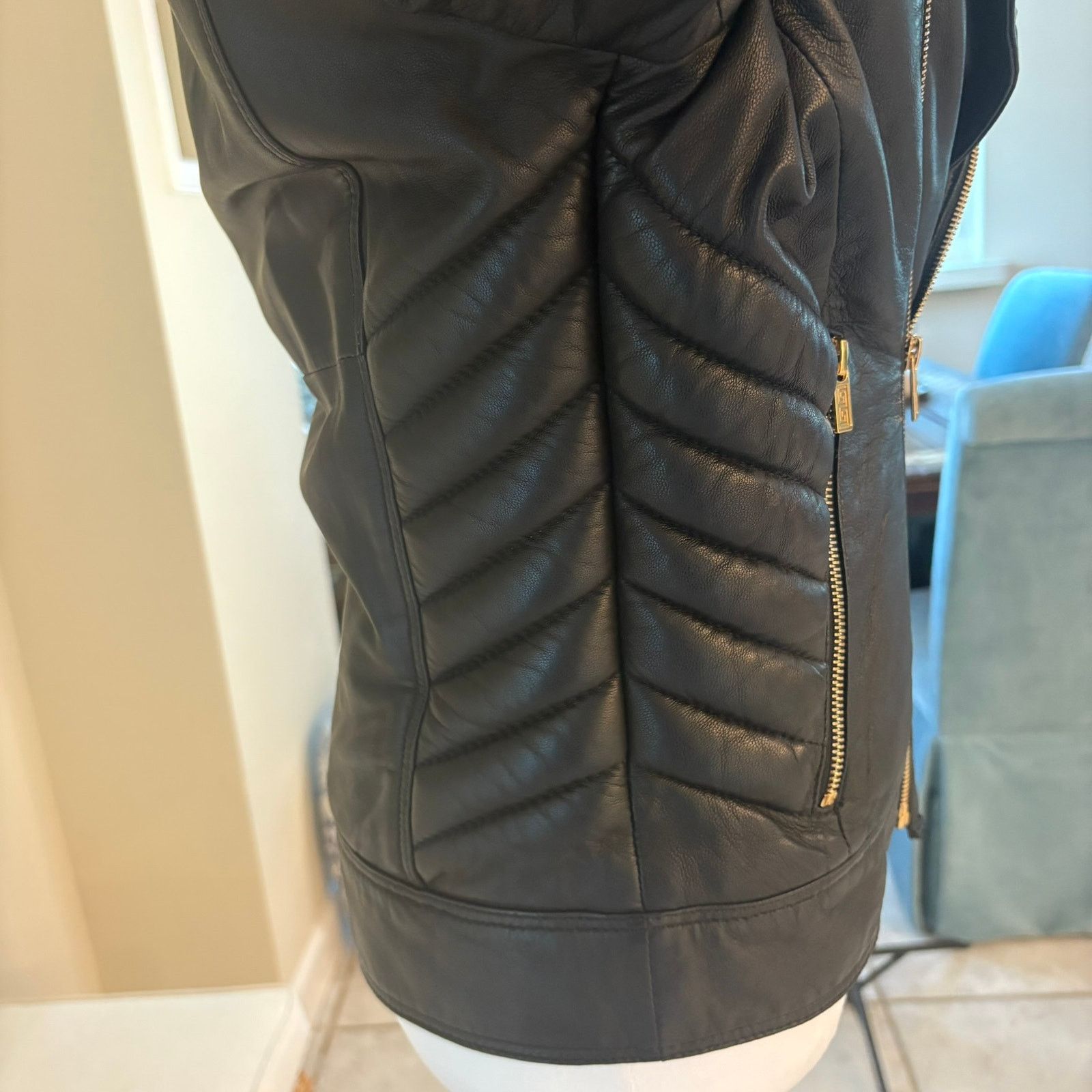 Versace Versace H&M Black Studded Biker Moto Jacket Women’s Medium Size M / US 6-8 / IT 42-44 - 14 Thumbnail