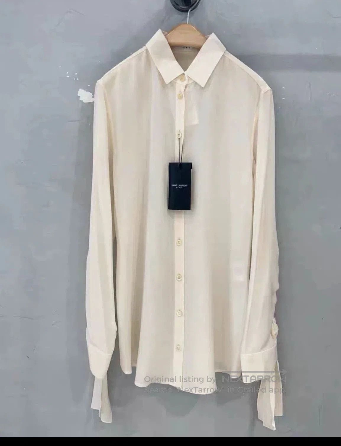 Saint Laurent Paris White silk shirt.