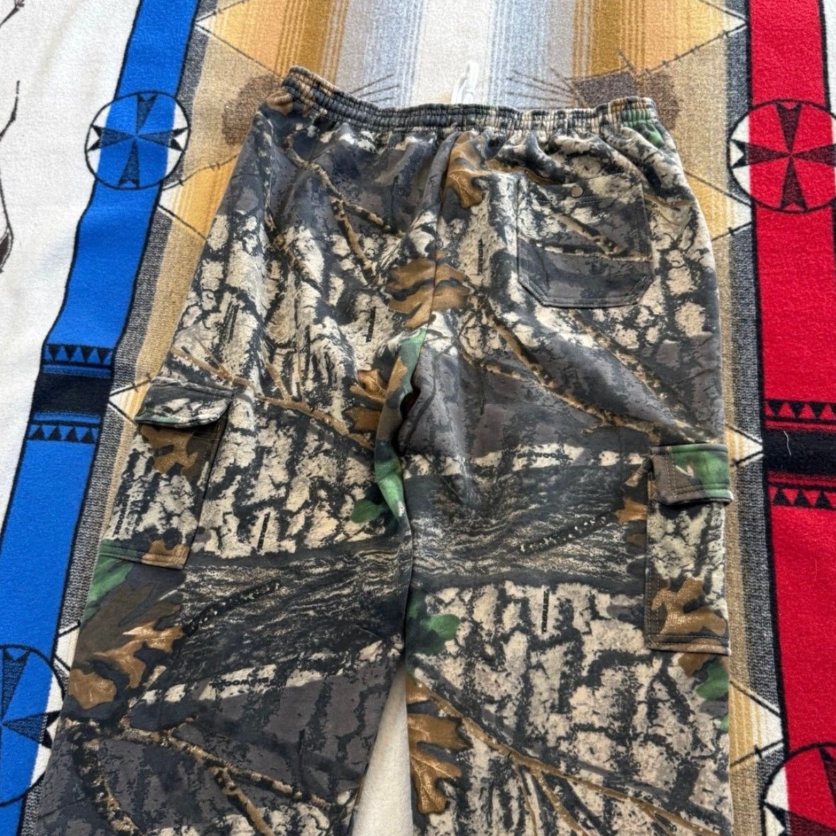 Jerzees VINTAGE Jerzees Outdoors Camo Sweatpants 2XL Men Regular Camouflage Pants Autumn Winter Spring Summer 90s Outdoor Hunting Sports Bootcamp Size US 39 - 7 Thumbnail