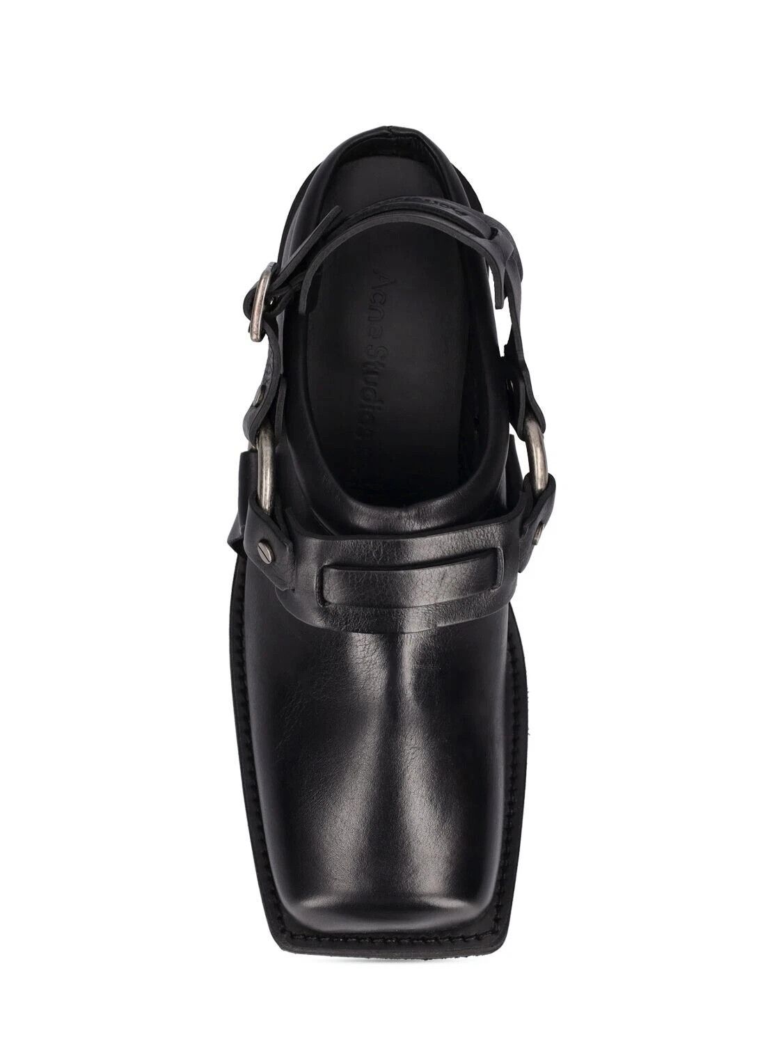 Acne Studios ACNE STUDIOS Black Leather 50mm Slingback Mules New Size US 5 / IT 35 - 4 Thumbnail