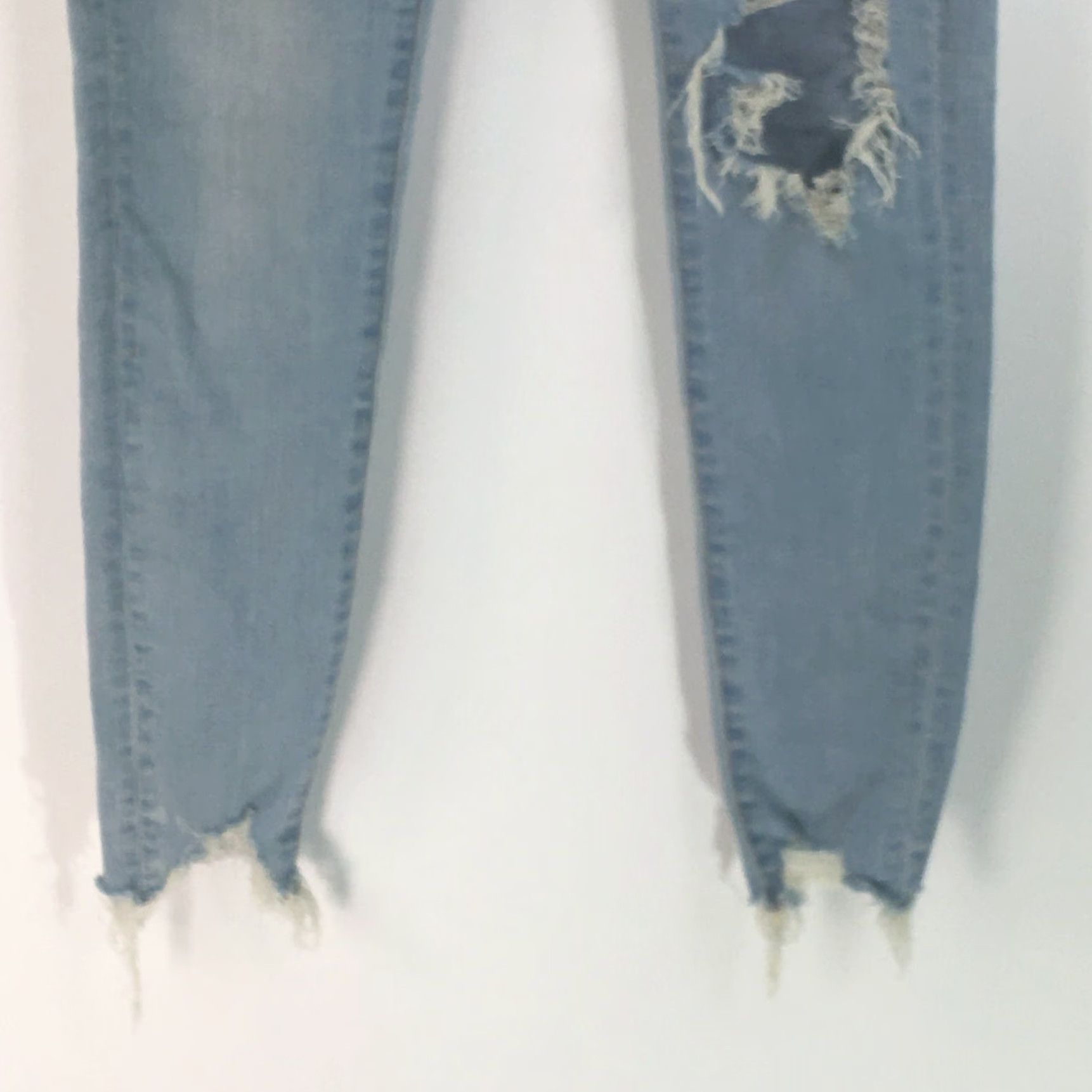 Vintage American Eagle Jeans Womens Distressed Blue Denim Jegging Super Stretch Size 0 Size 25" / US 0 / IT 36 - 5 Thumbnail