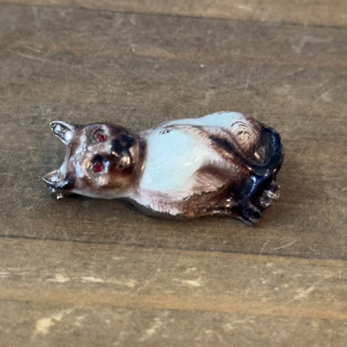 Vintage Vintage sterling silver Germany enamel cat brooch Size ONE SIZE - 5 Thumbnail