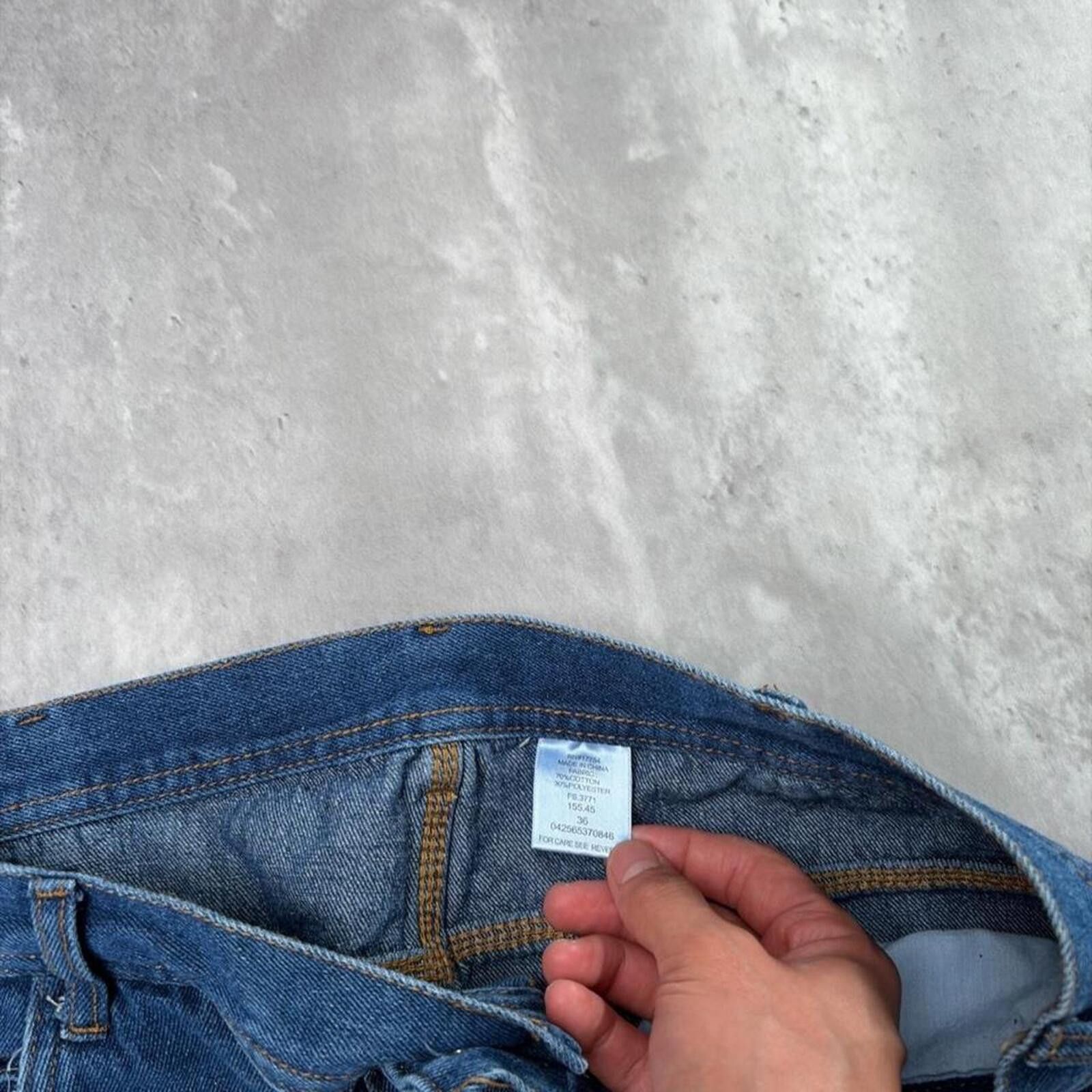 Hilditch & Key Y2K Blue Key Workwear Grunge Baggy Carpenter Denim Jorts Size US 36 / EU 52 - 5 Thumbnail