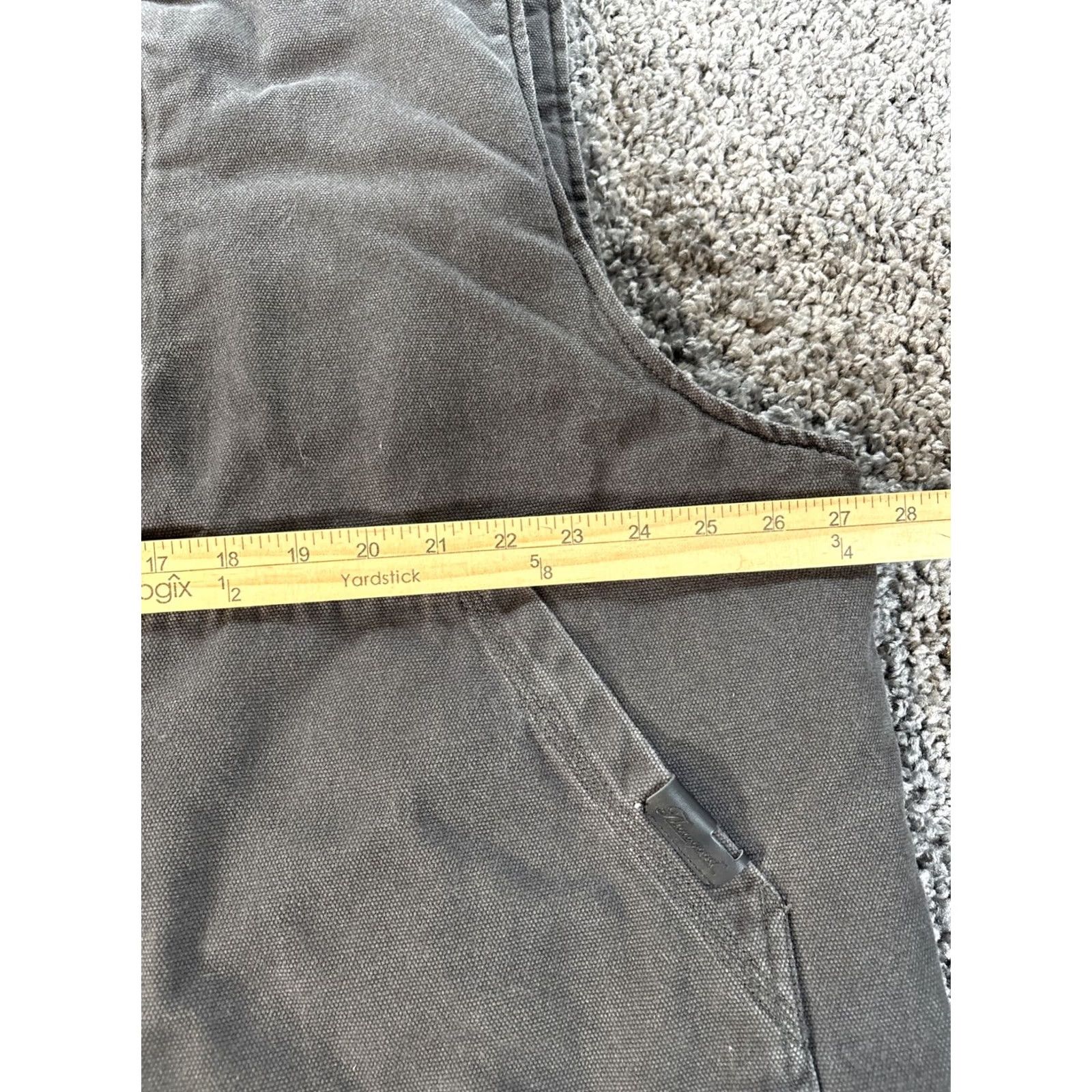 Thorogood Thorogood Vest Men's 2XL Gray Canvas Quilted Lined Heavy Duty Work Utility Size US XXL / EU 58 / 5 - 3 Thumbnail