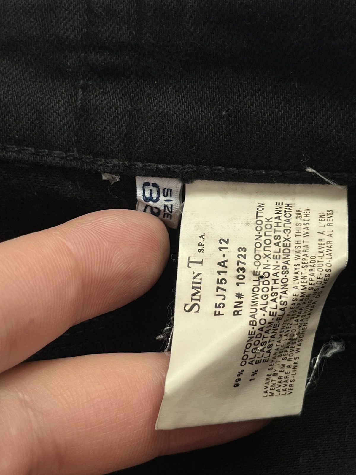 Armani Vintage Armani Jeans Metal Logo AJ Black Pants Japanes Jeans Size US 32 / EU 48 - 16 Thumbnail
