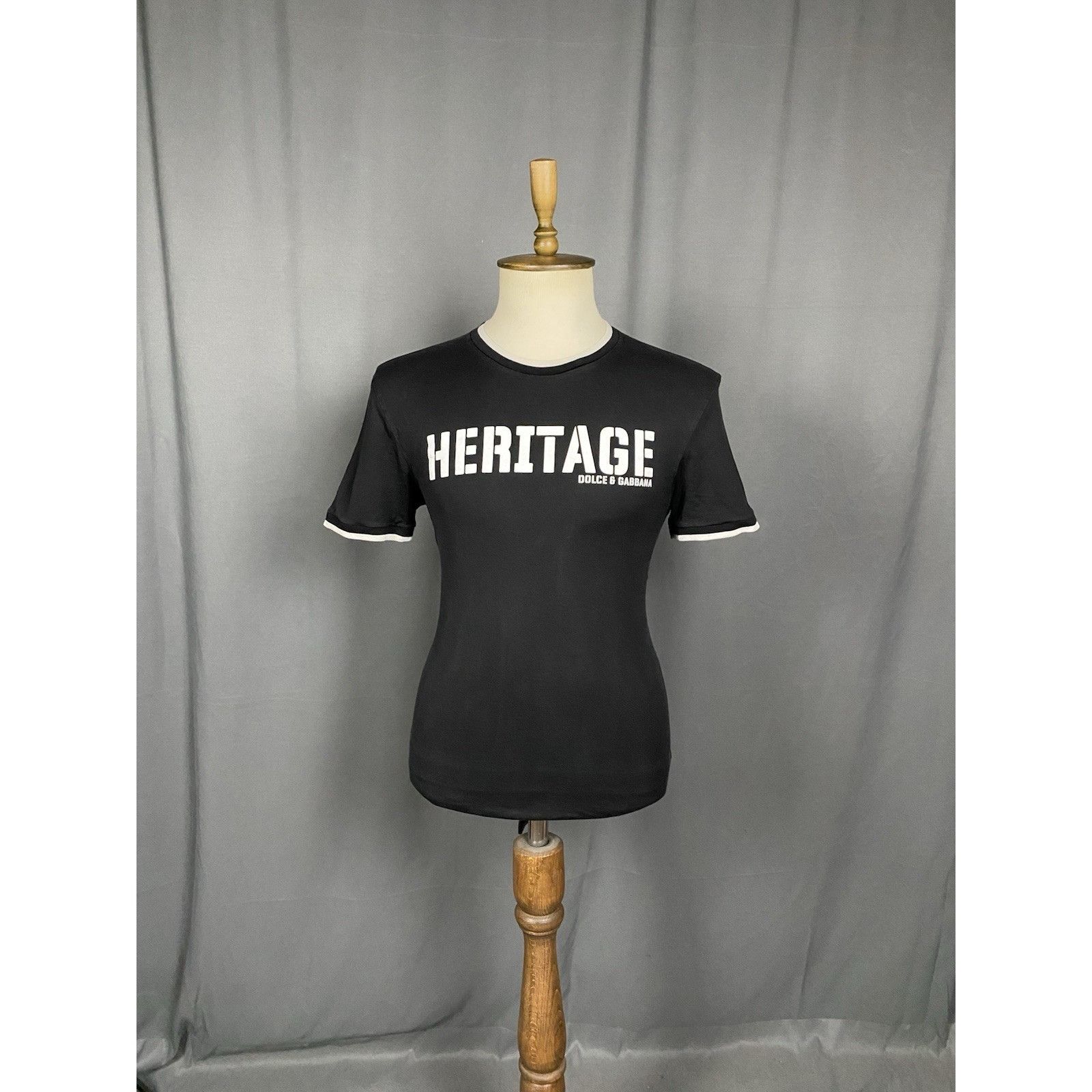 Dolce & Gabbana Dolce&Gabbana Heritage Big Logo Men's Black T-Shirt Size 46 Size US S / EU 44-46 / 1 - 3 Thumbnail