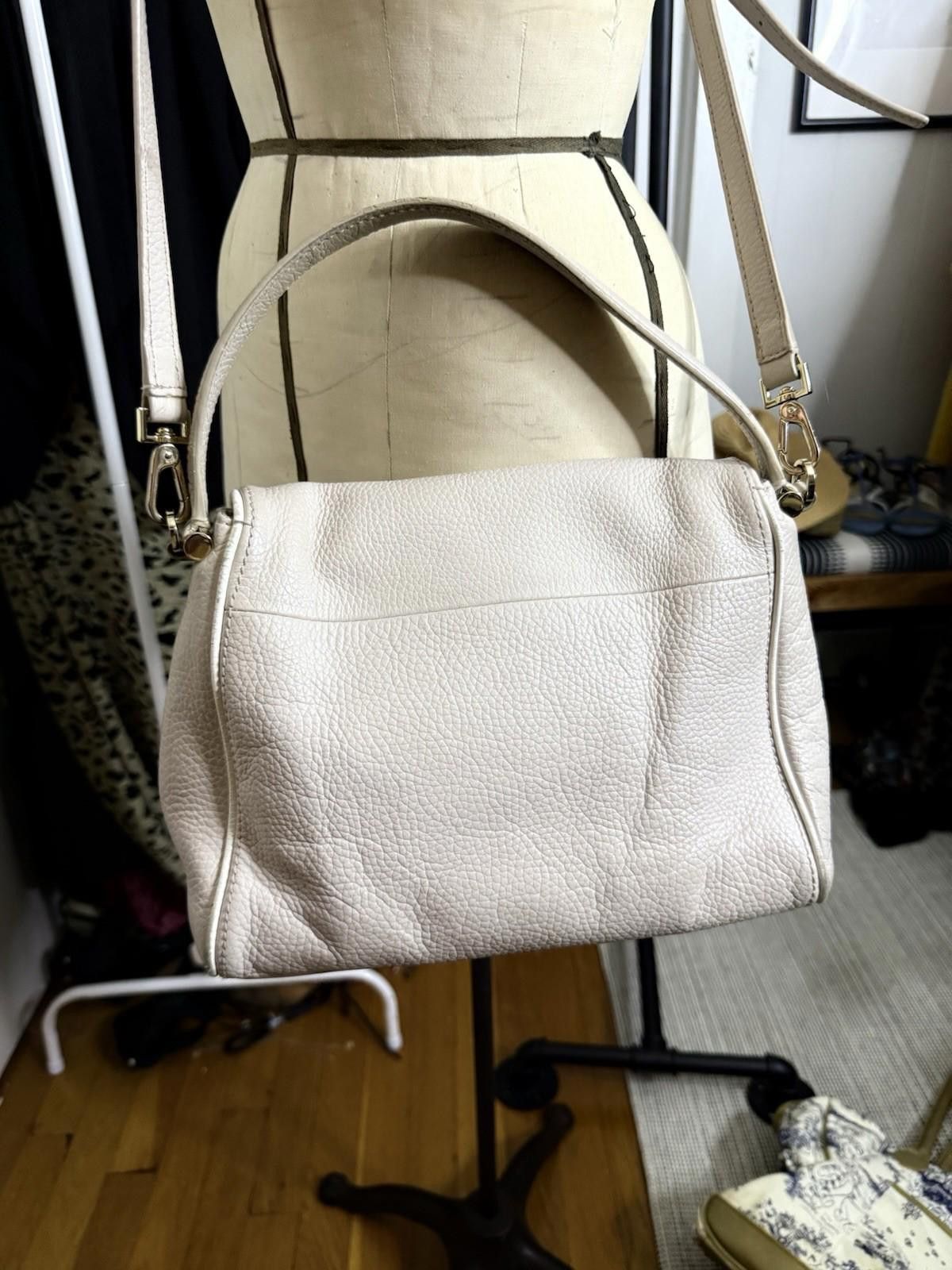 Kate Spade Kate Spade New York Pebbled Leather Crossbody Bag Off-White Size ONE SIZE - 6 Thumbnail