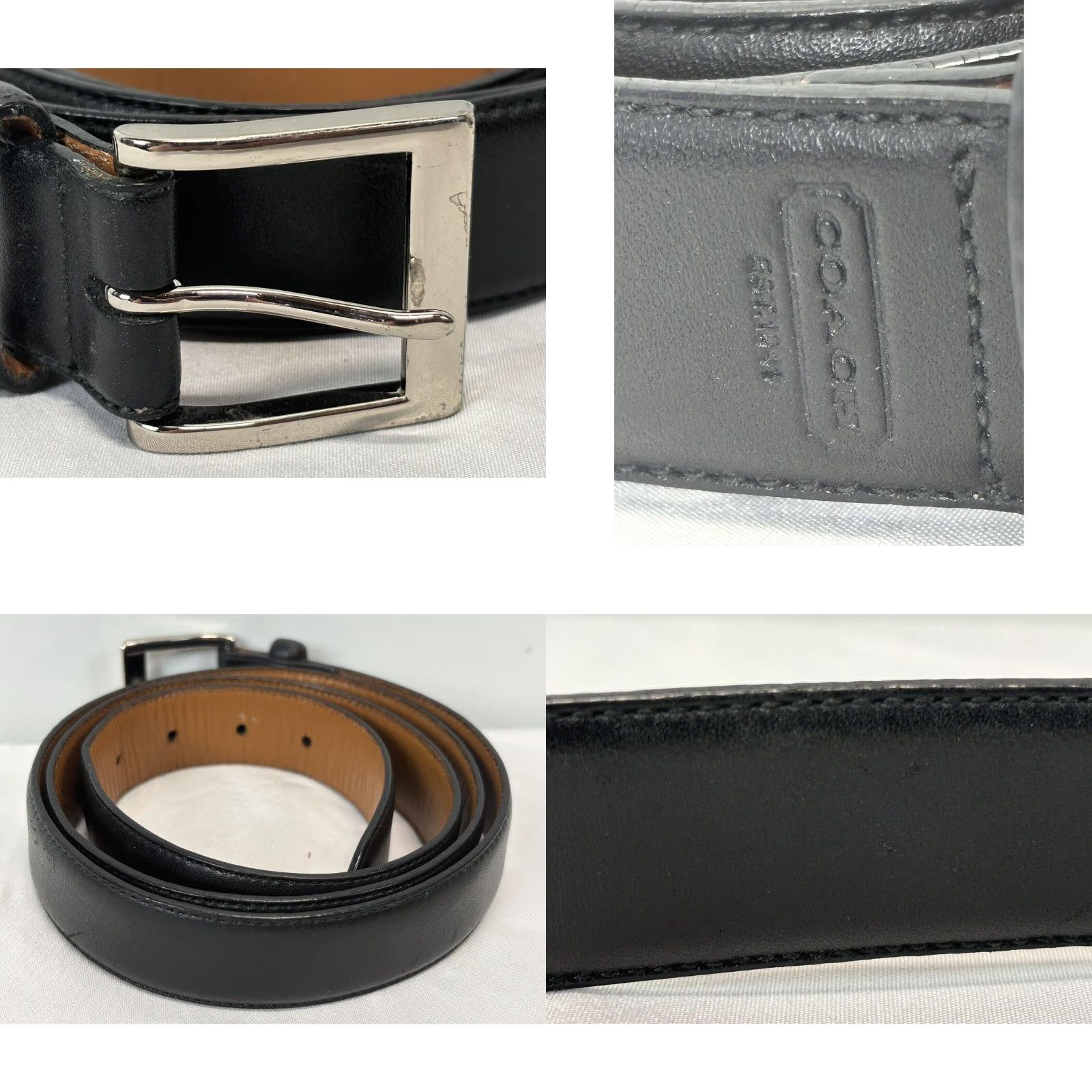 Coach Coach Men's Classic Leather Belt Black 42 Regular Size 42 - 2 Thumbnail