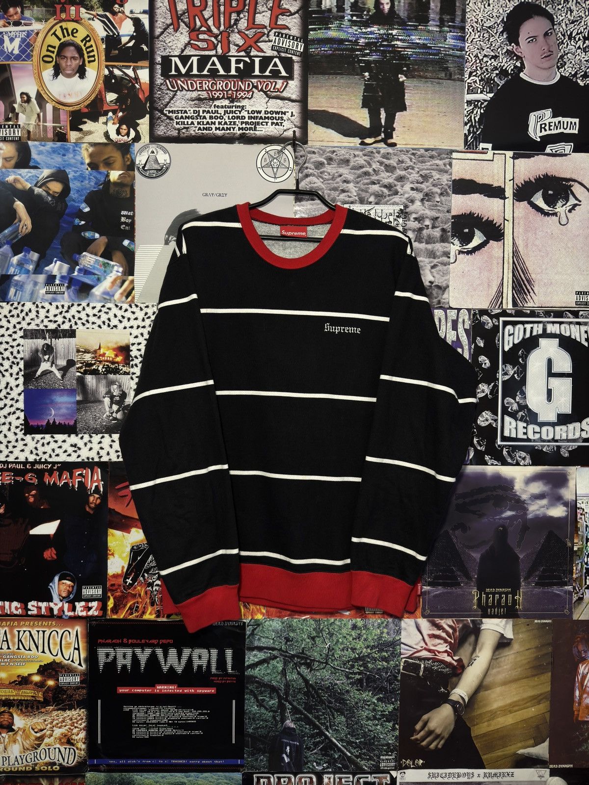 Supreme Striped Crewneck