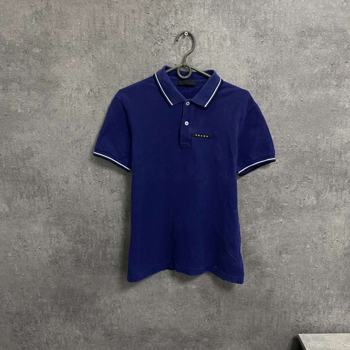 Prada Polo T Shirt Red Tab