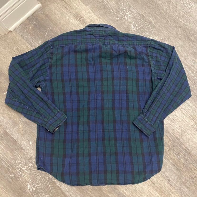 Tommy Hilfiger Vintage Tommy Hilfiger Plaid Shirt Men L Bin I-24 Size US L / EU 52-54 / 3 - 4 Thumbnail