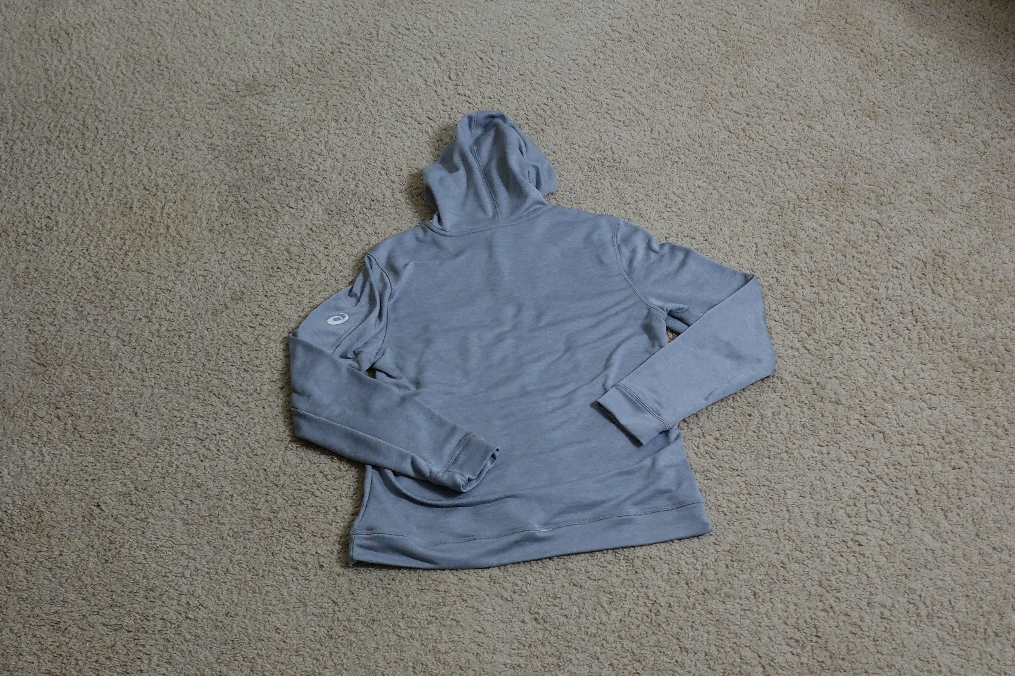 Asics Medium - Asics Running Hooded Sweatshirt Heather Grey Size US M / EU 48-50 / 2 - 2 Thumbnail