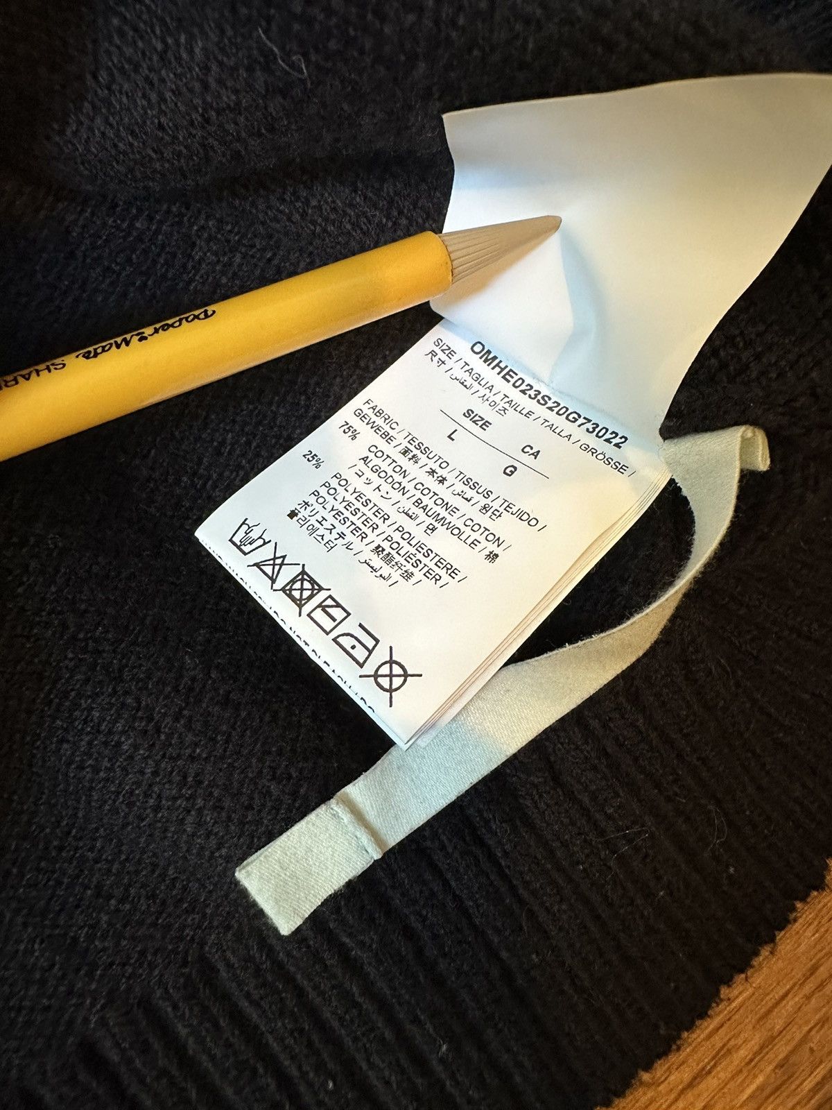 Off-White Virgil Era Off-White Distressed Knitted Sweater Size US L / EU 52-54 / 3 - 6 Thumbnail