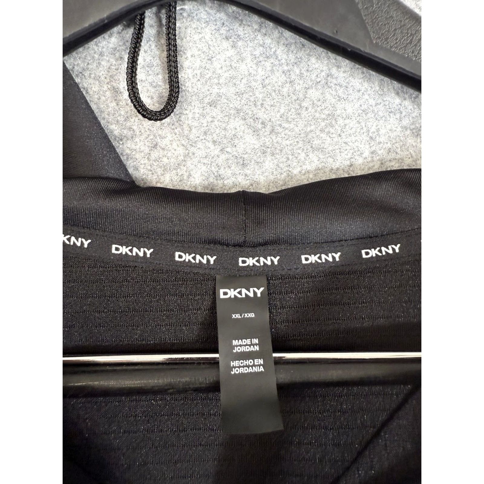 DKNY DKNY Ottoman Full-Zip Hoodie Womens 2XL Black Ribbed Stretch Pockets NWT Size XXL / US 16-18 / IT 52-54 - 7 Thumbnail