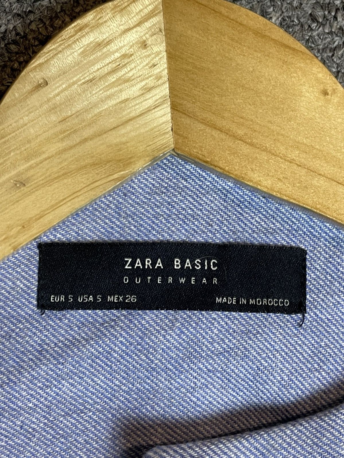 Vintage × Zara Zara x Casual Blue Frayed Hem Long Coat (26) Size US S / EU 44-46 / 1 - 10 Thumbnail