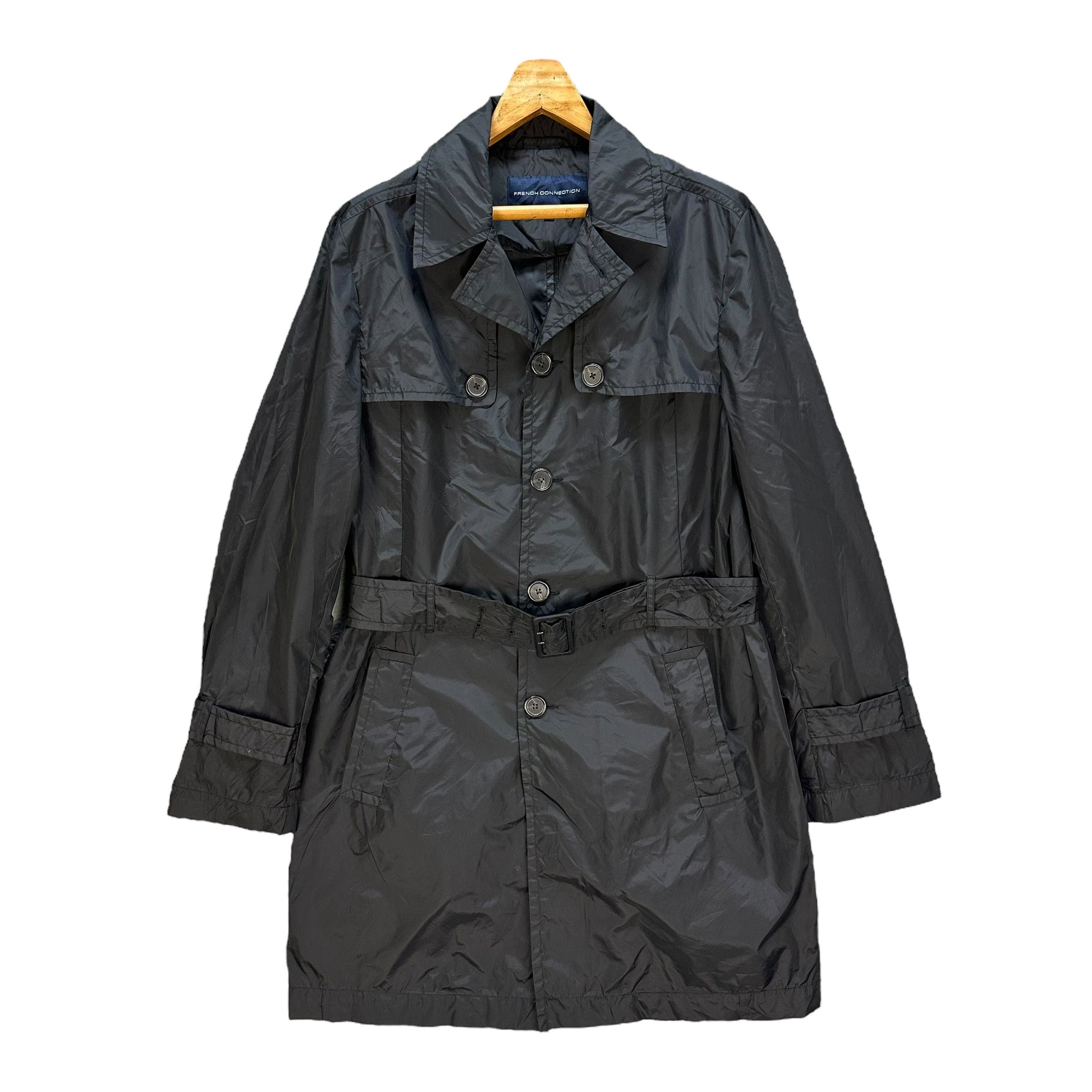 FRENCH CONNECTION Nylon Trench Coat Light Jacket #A52-1217