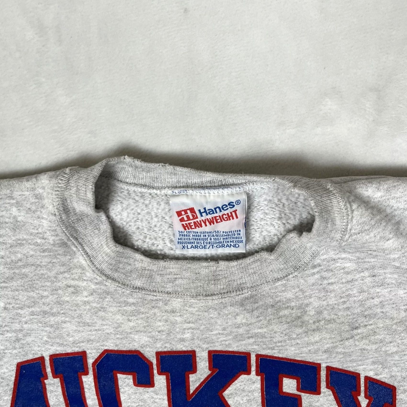 Hanes VINTAGE Hanes Mickey Mouse Sweatshirt Mens XL Gray Heavyweight Fleece 90s Size US XL / EU 56 / 4 - 6 Thumbnail