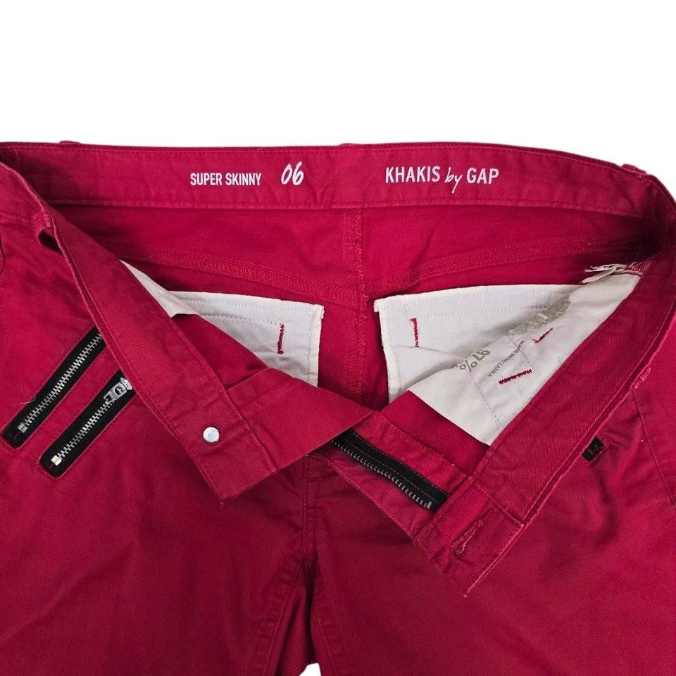 Gap Khakis by GAP Super Skinny Low Rise Jeans Zip Pocket Stretch Size 28" / US 6 / IT 42 - 4 Thumbnail