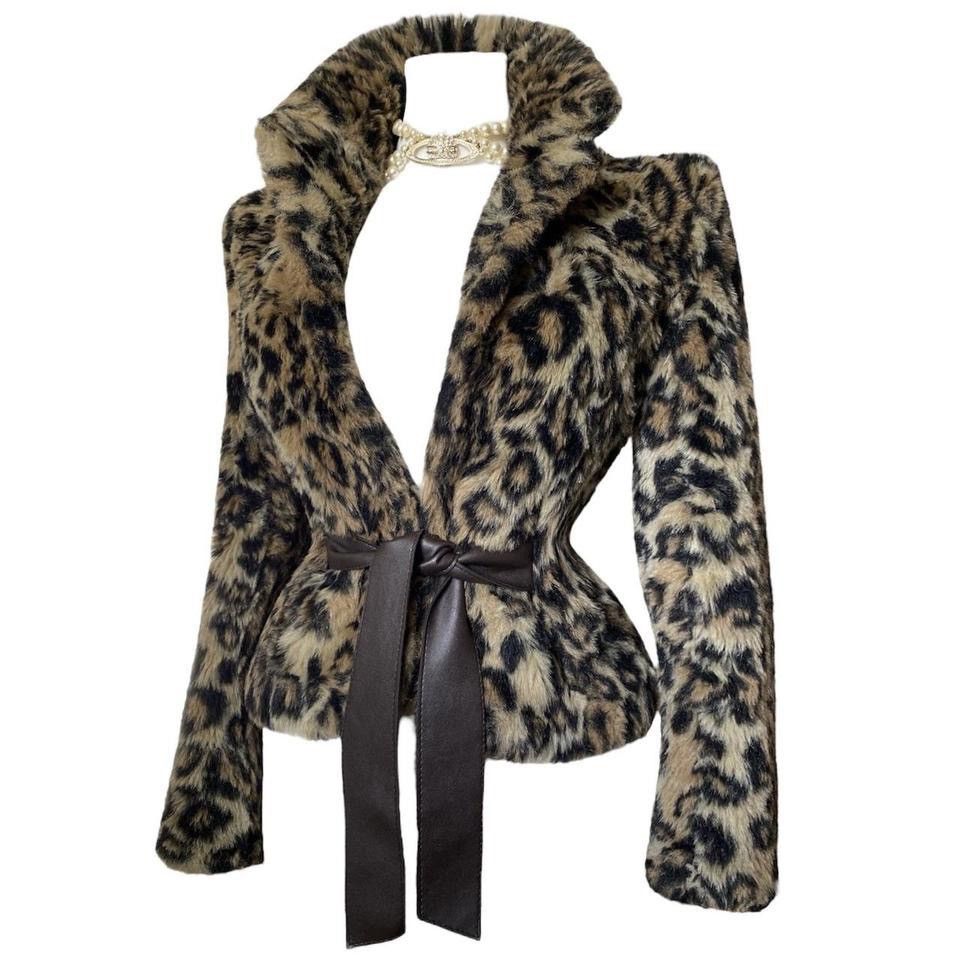 Vintage Beautiful leopard vintage faux fur coat with Size S / US 4 / IT 40 - 1 Thumbnail