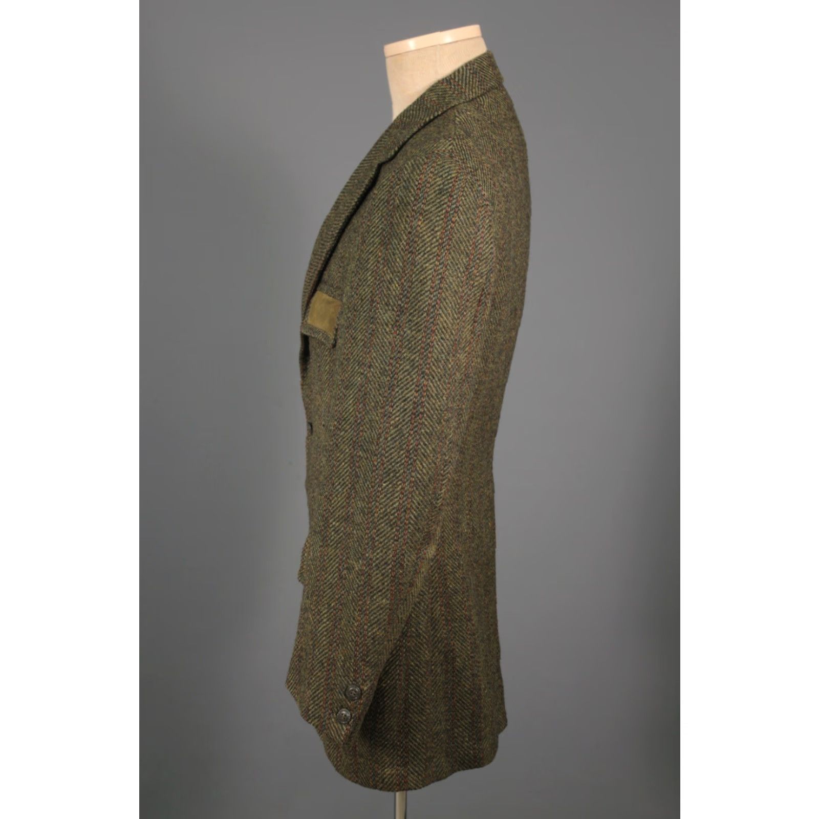 Vintage VINTAGE Men's 1960s Mavest Green HBT Wool Tweed Blazer Small Jacket Size US S / EU 44-46 / 1 - 2 Thumbnail