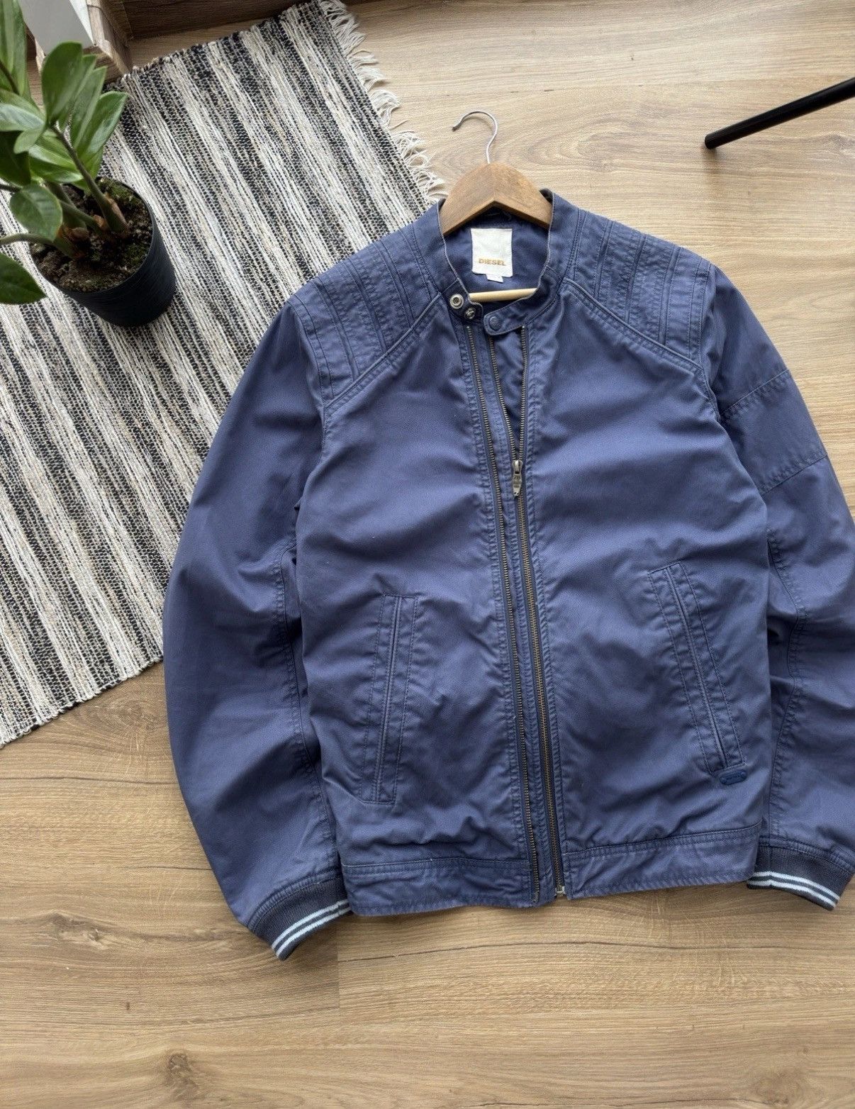 Diesel DIESEL VINTAGE BIKER STYLE Y2K RETRO 90s BLUE COTTON JACKET Size US M / EU 48-50 / 2 - 2 Thumbnail