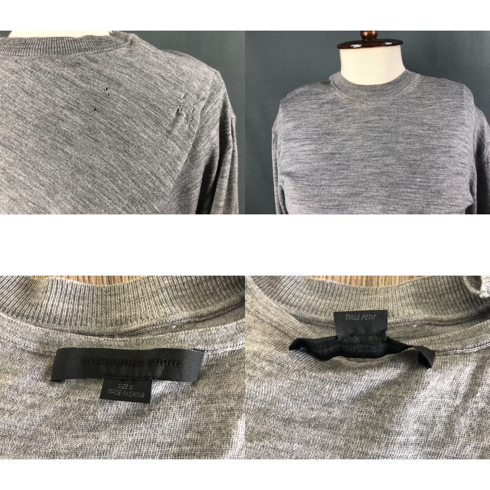 Alexander Wang Alexander Wang Pullover Sweater Women Gray S Merino Wool Layered Size S / US 4 / IT 40 - 8 Thumbnail