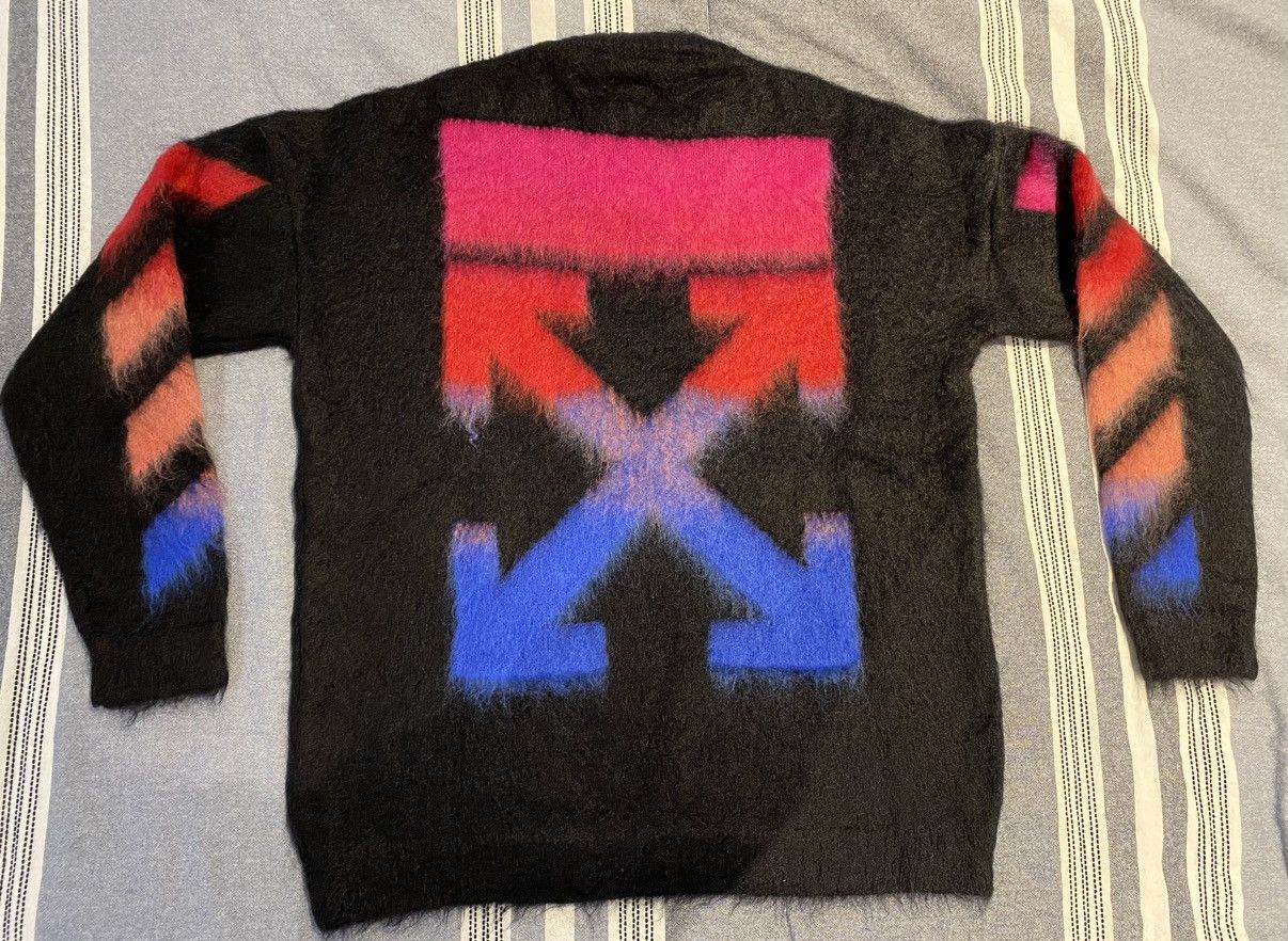 Off-White Black Mohair Diag Sweater (Off-White) Size US S / EU 44-46 / 1 - 2 Thumbnail