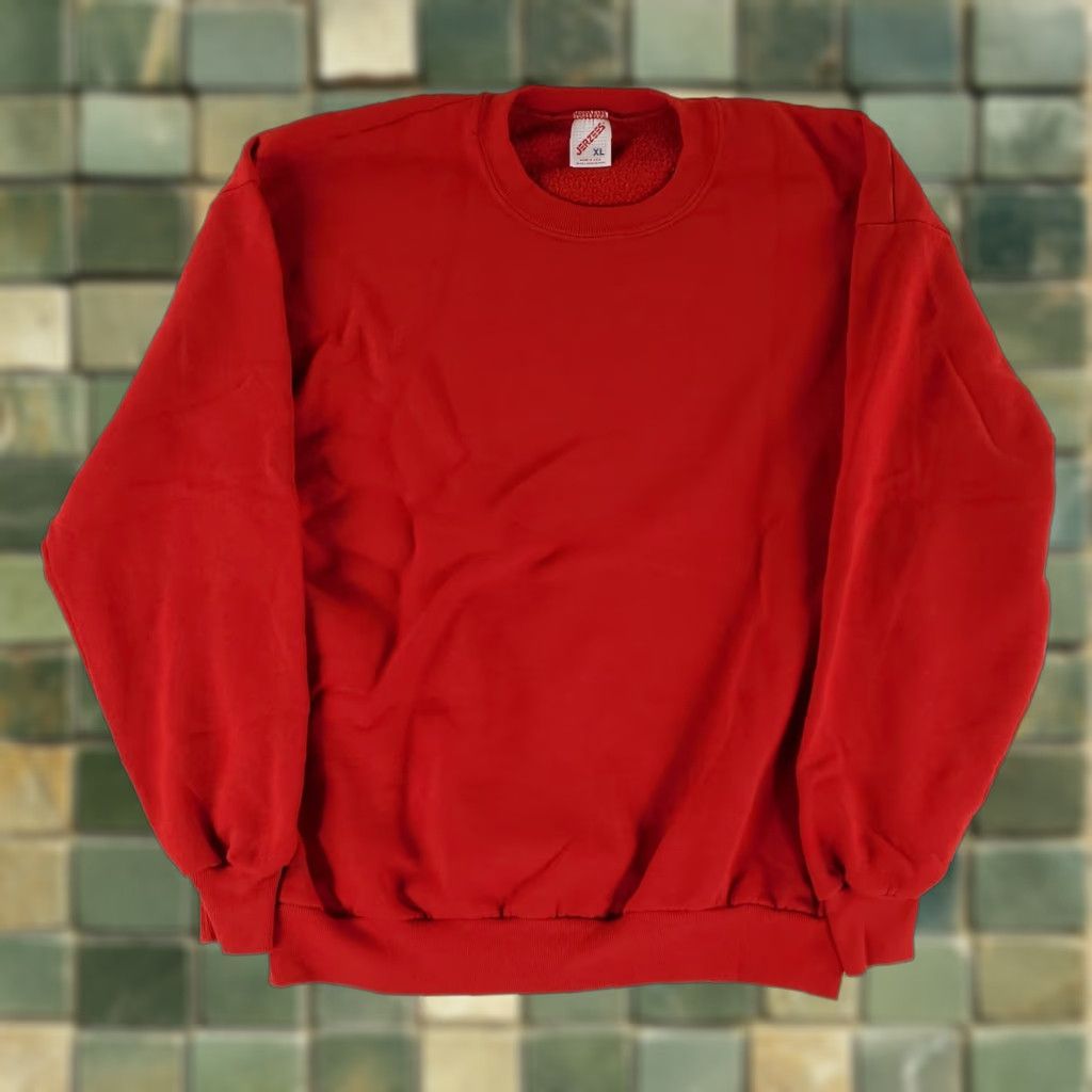 Jerzees VINTAGE Jerzees Sweatshirt Long Sleeve Made USA Red Mens XL Shirt Size US XL / EU 56 / 4 - 1 Thumbnail
