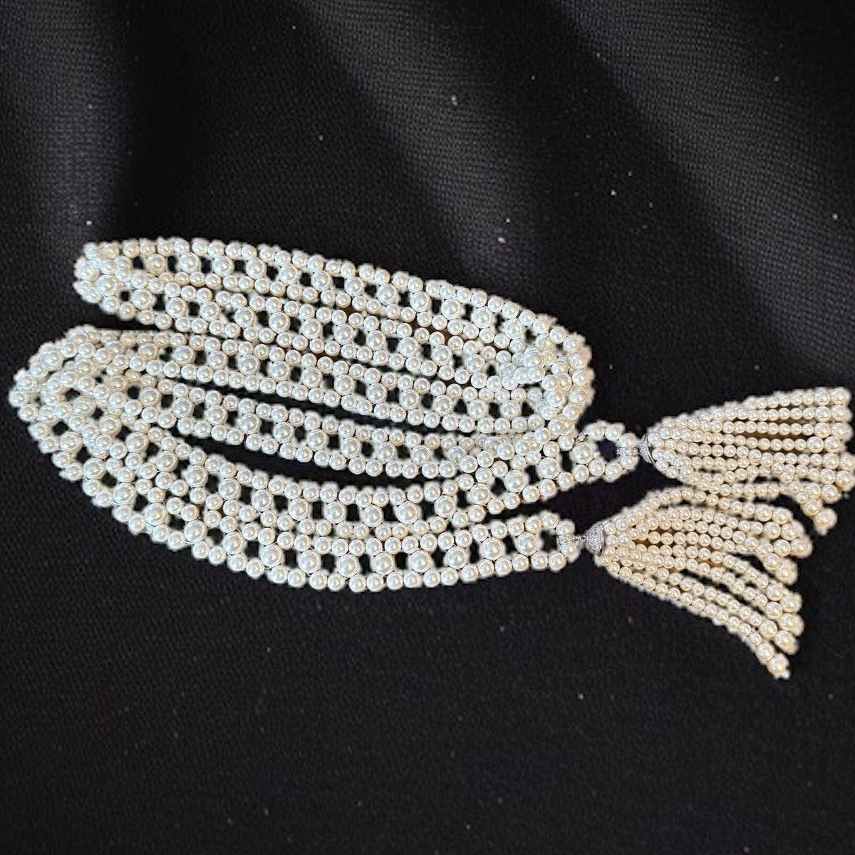 Vintage Vintage woven pearl Sautoir necklace Size ONE SIZE - 4 Thumbnail