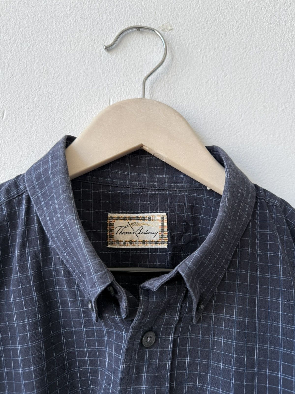 Burberry Thomas Burberry Vintage Mens Chek Shirts Size US XL / EU 56 / 4 - 6 Thumbnail