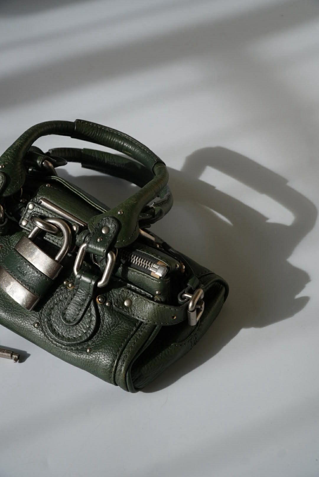 Chloe Chloé Green Leather Paddington Mini Satchel Size ONE SIZE - 4 Thumbnail