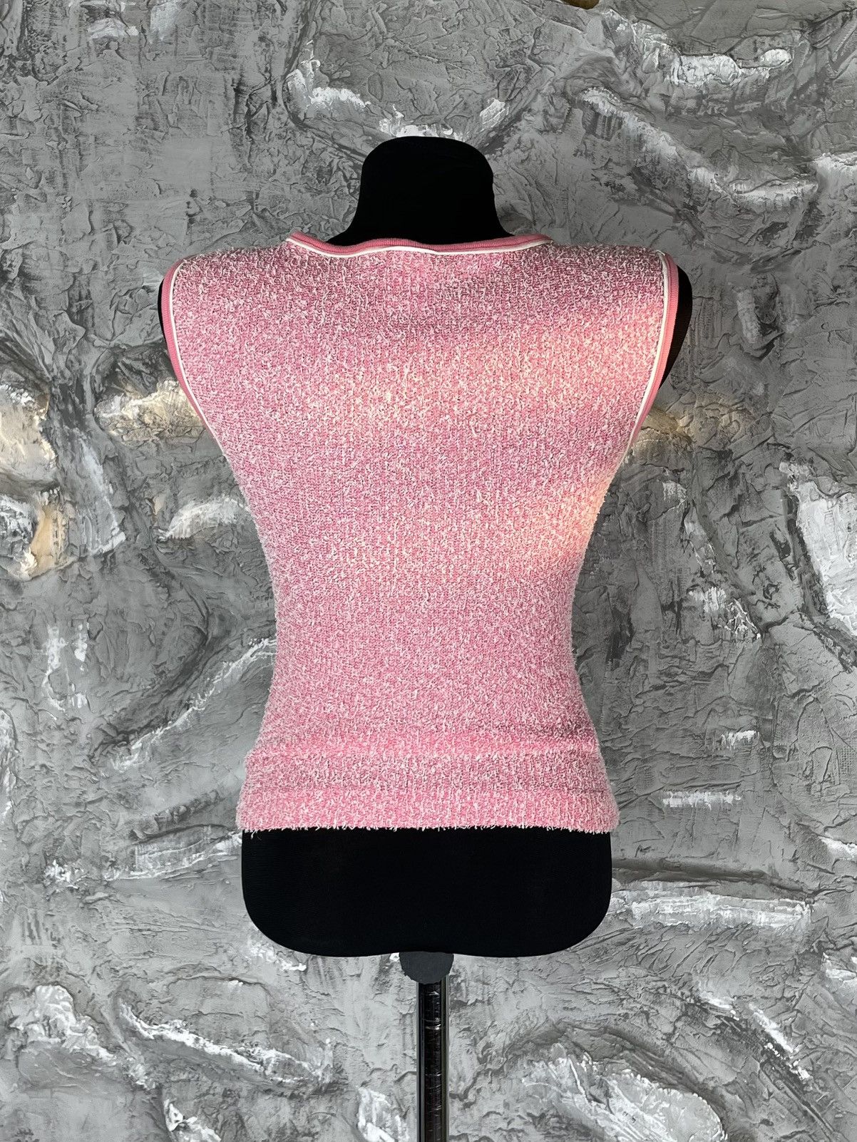 Miss Sixty Vintage Miss Sixty Y2K Fluffy Pink Tank Top Grunge 2000s Vib Size S / US 4 / IT 40 - 3 Thumbnail