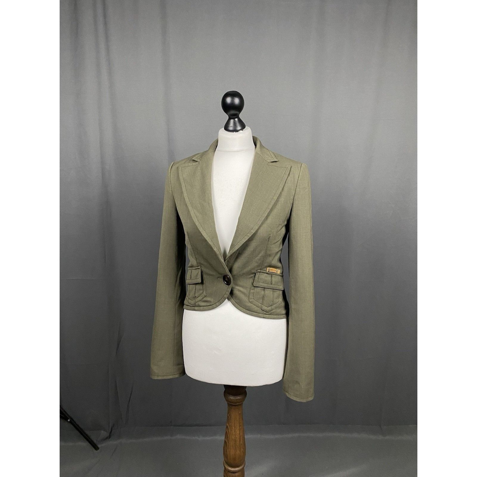 Moschino Moschino Vintage Women's Green Blazer 1-Button Sportcoat Jac Size M / US 6-8 / IT 42-44 - 4 Thumbnail