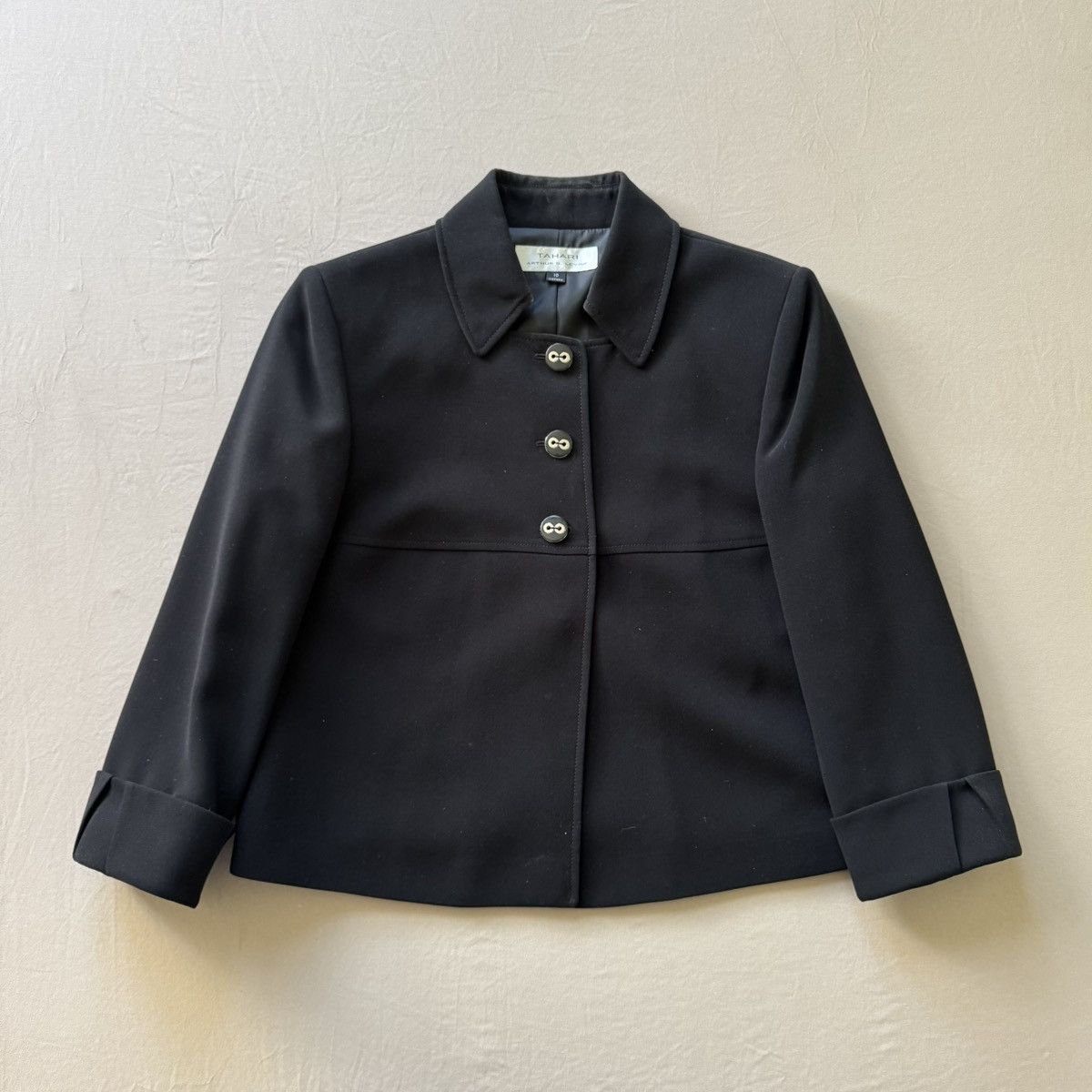 Elie Tahari Vintage Tahari Crop Blazer Size L / US 10 / IT 46 - 1 Thumbnail